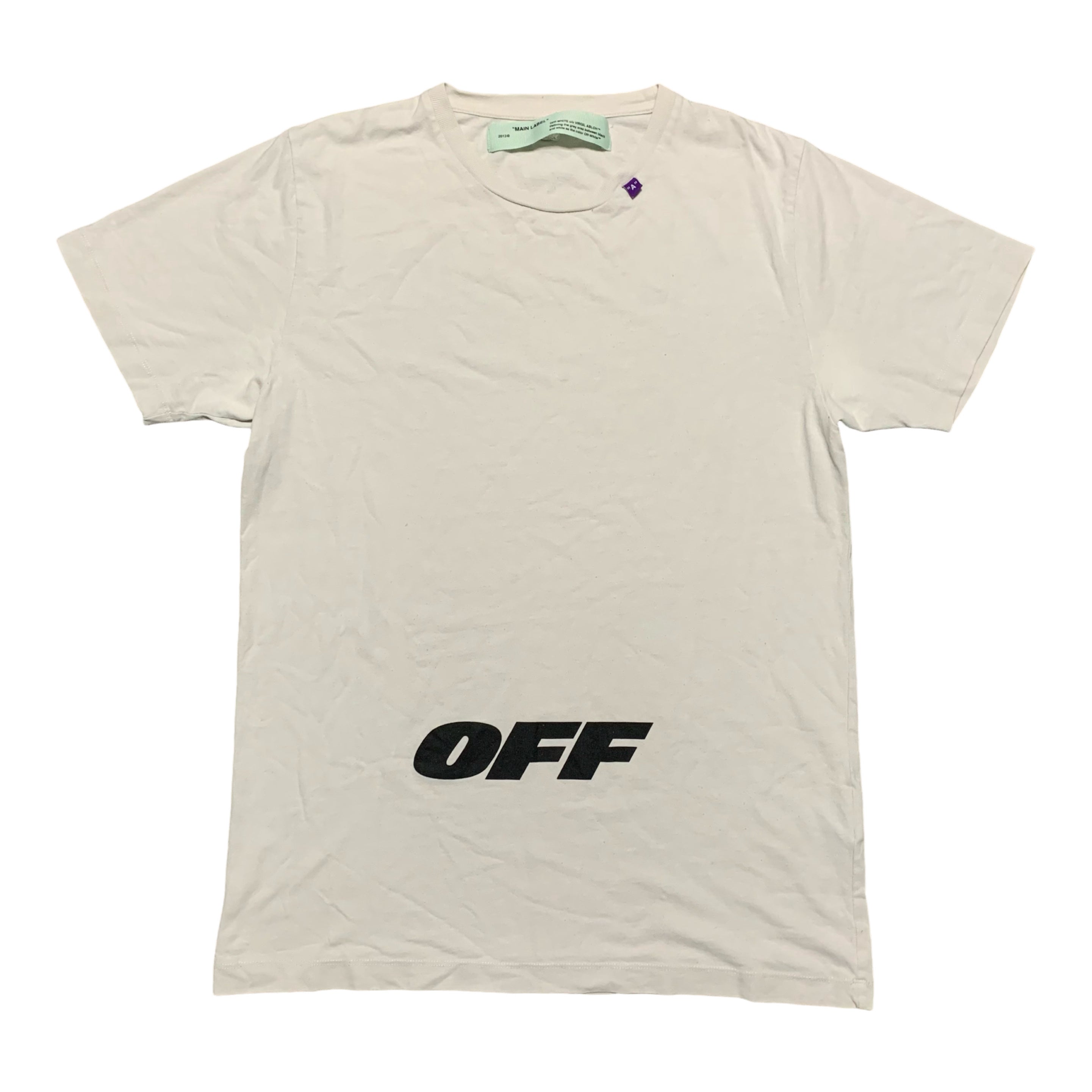 Off White Medium Spell Out White Tee Virgil Abloh