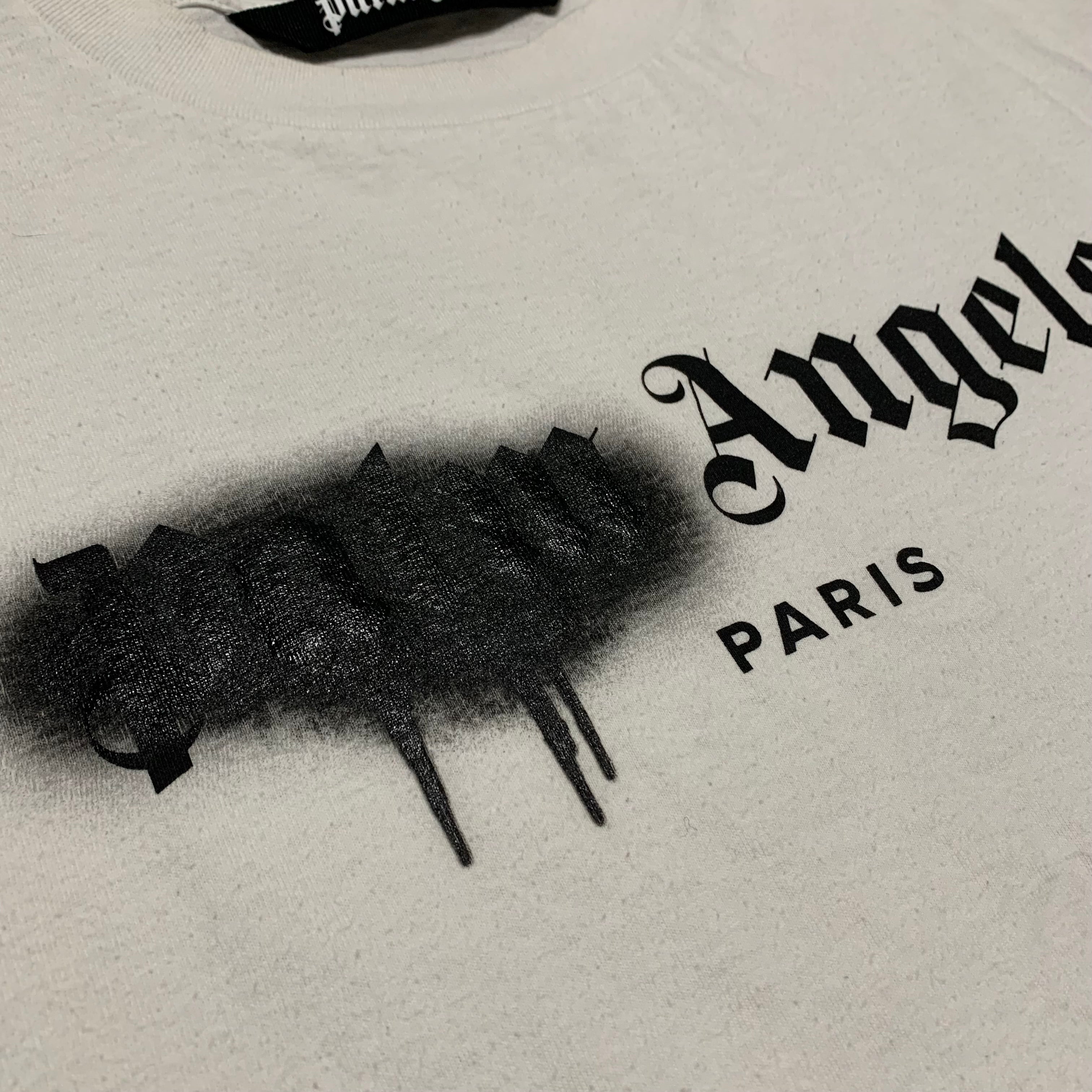 Palm Angels Medium Paris Sprayed White Tee
