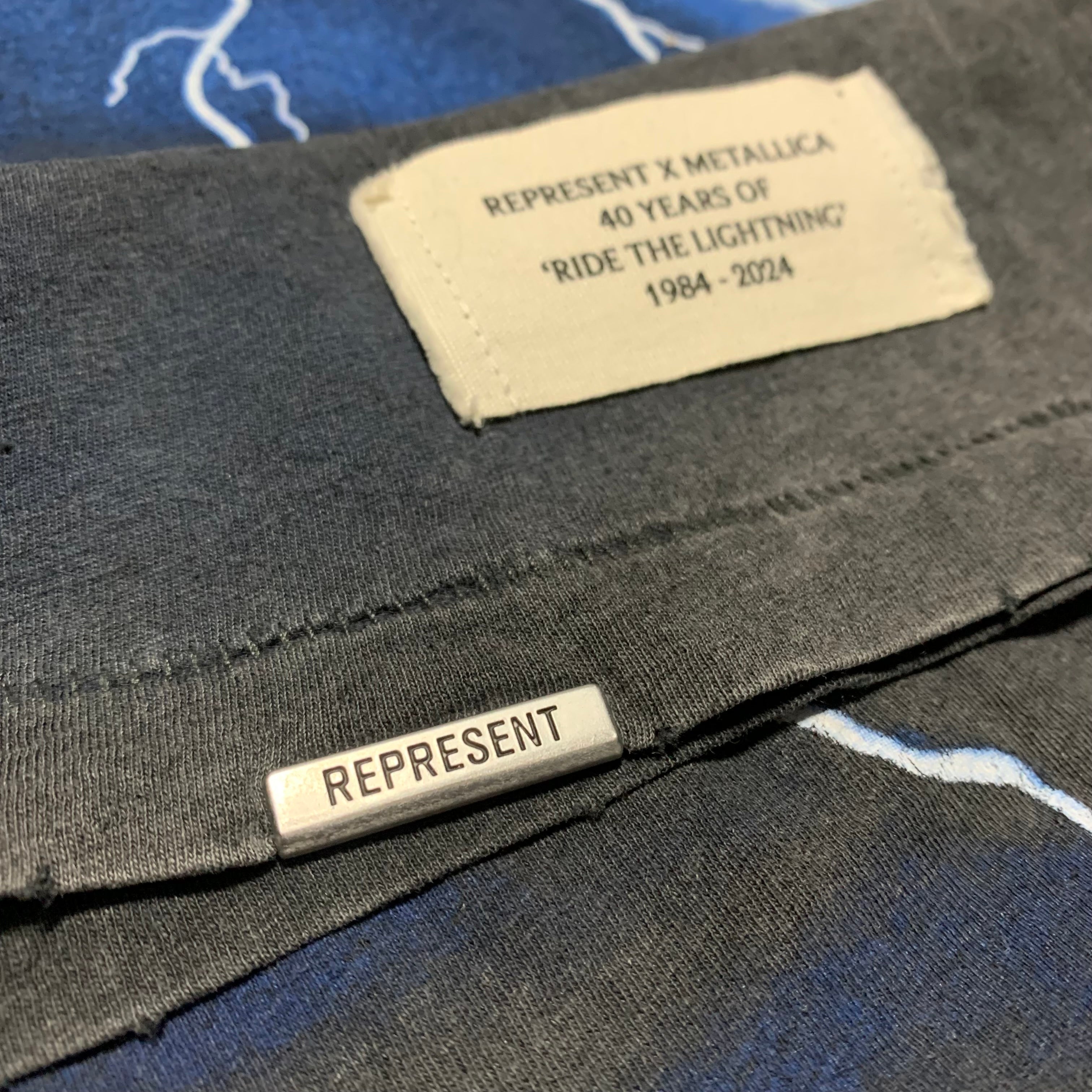 Represent x Metallica XS Ride The Lighting Vintage Grey Tee