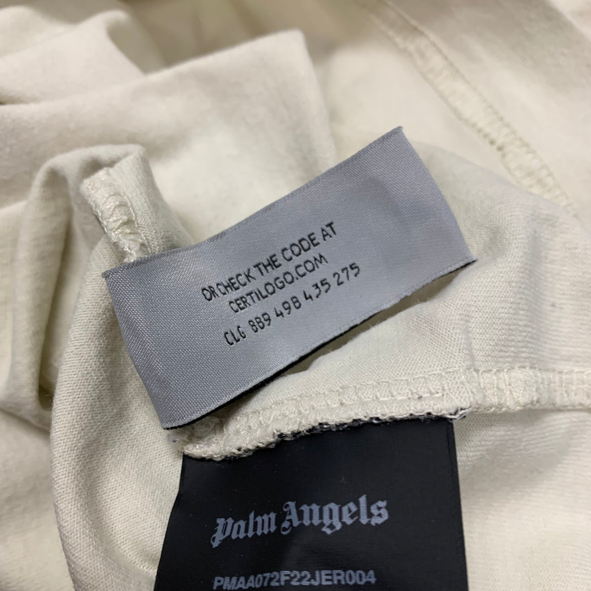 Palm Angels Medium Tee Flame Logo White T-Shirt