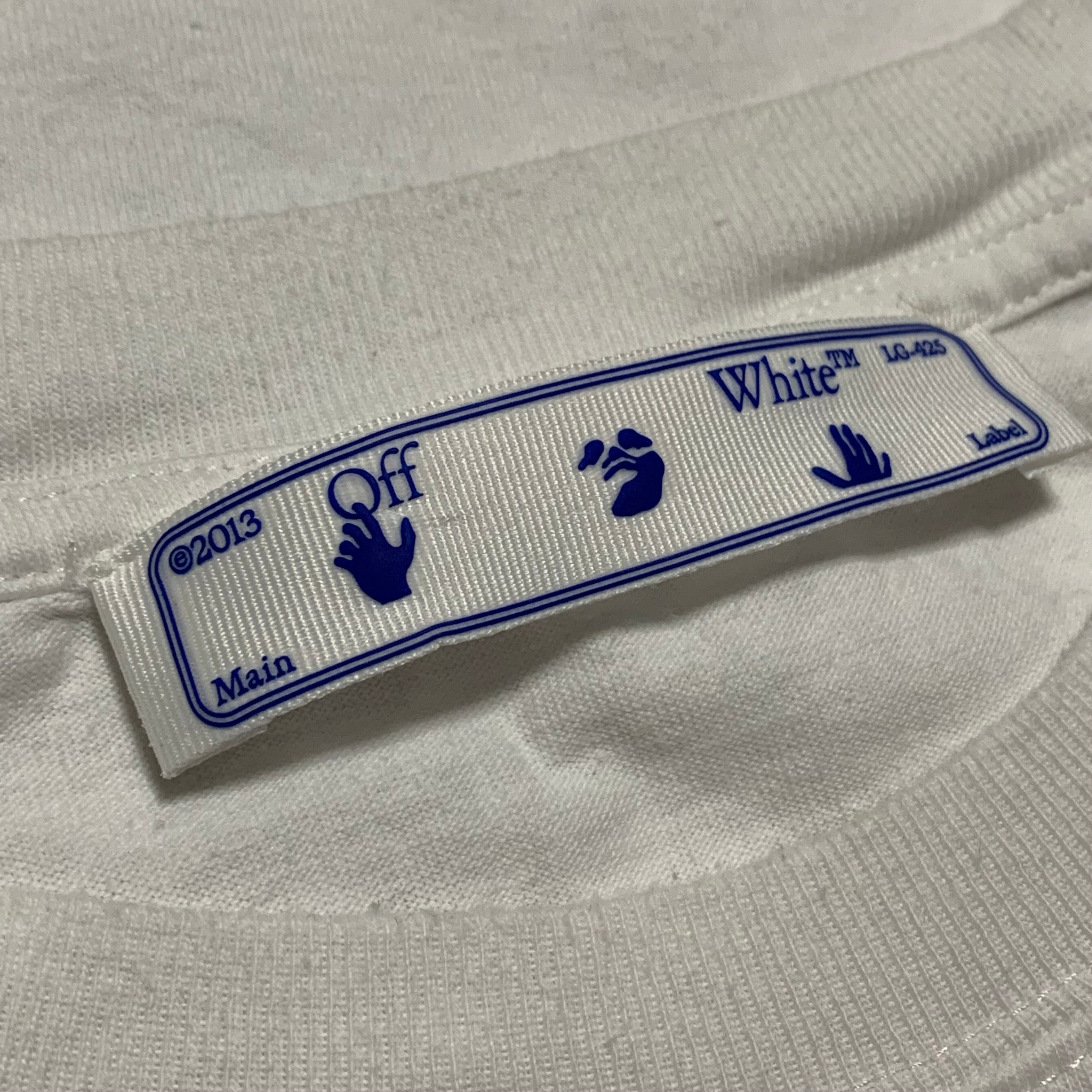 Off White Large Logo Graphic White Tee Virgil Abloh