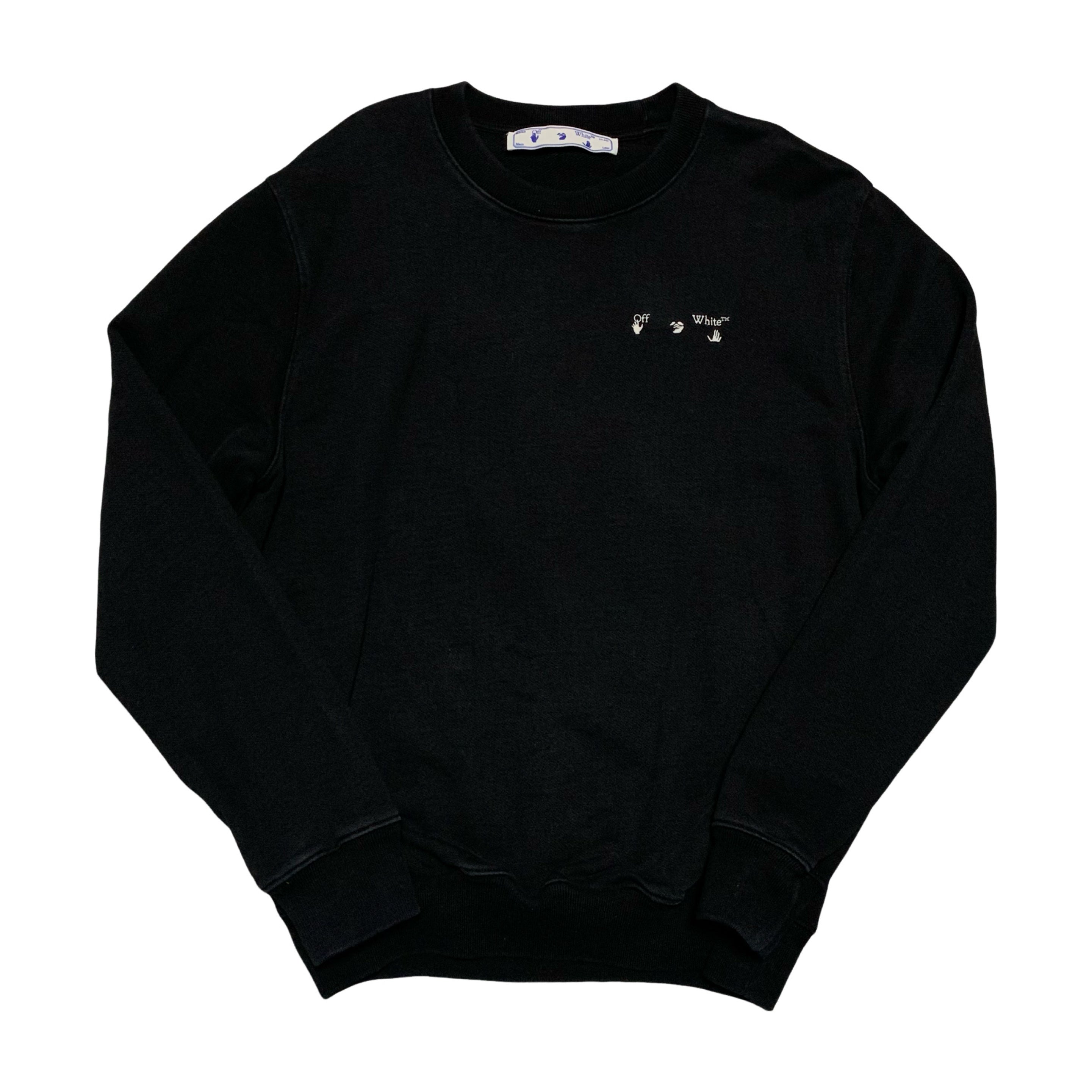 Off White Small Liquid Arrows Black Sweatshirt Crewneck Virgil Abloh