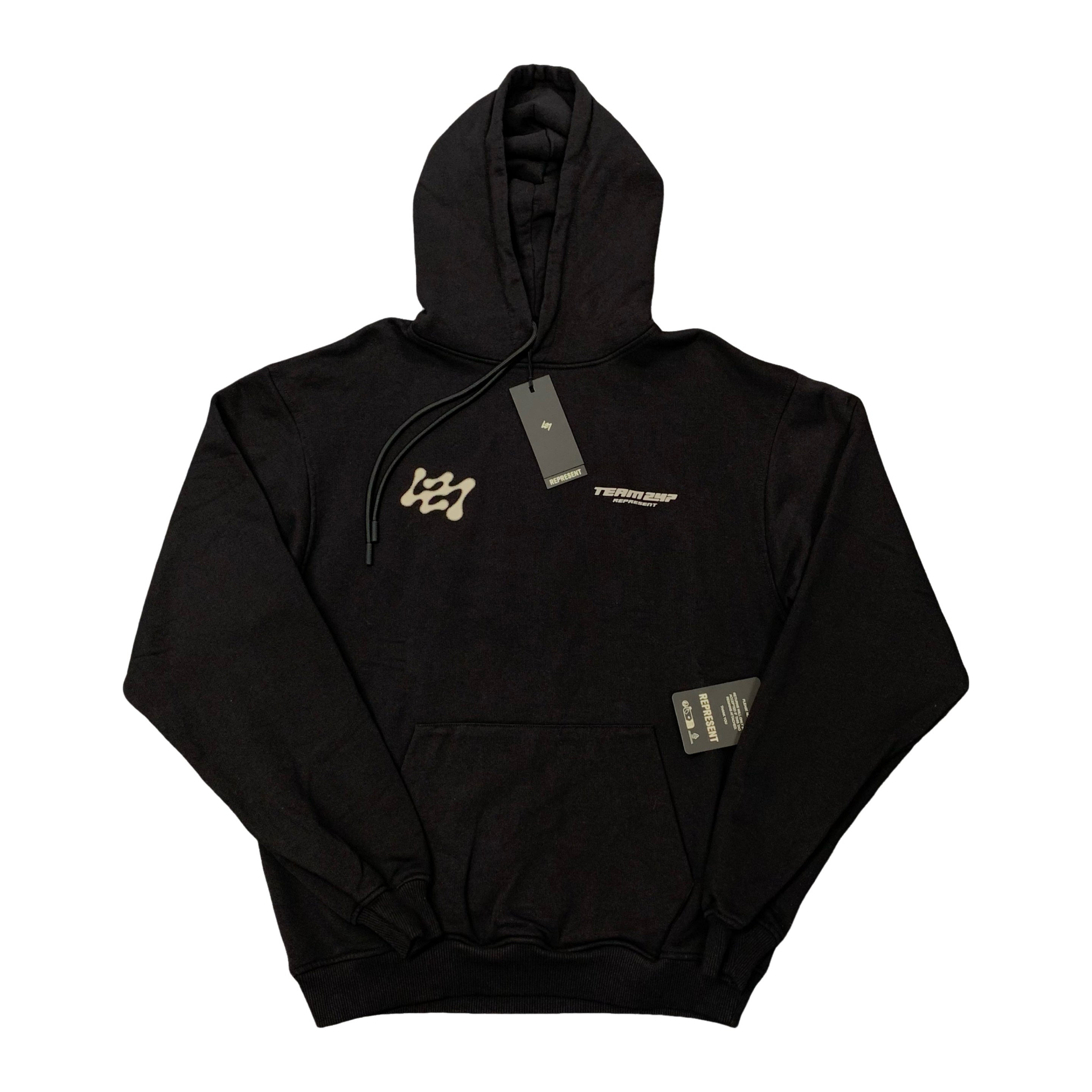 Represent XS Hoodie 247 Future Terrains Oversized Black Hoodie