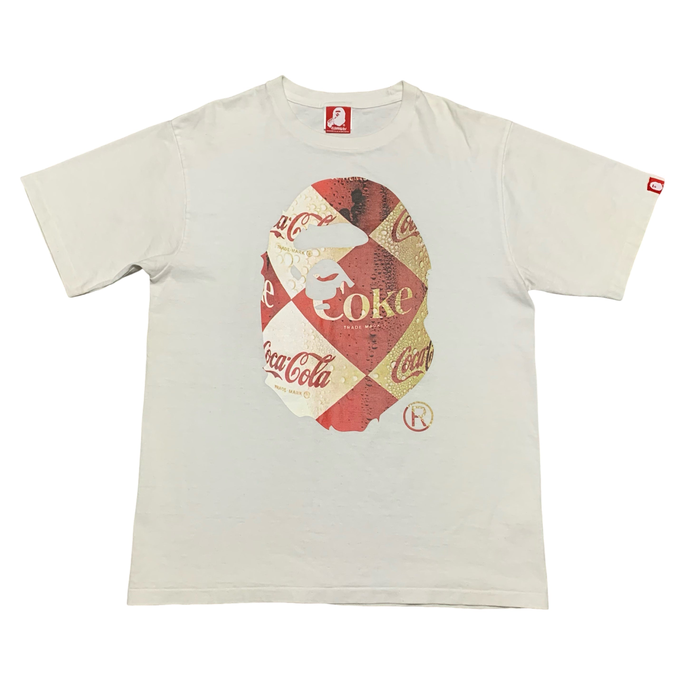 Bape Medium Coca Cola Big Ape Head White Tee 2016
