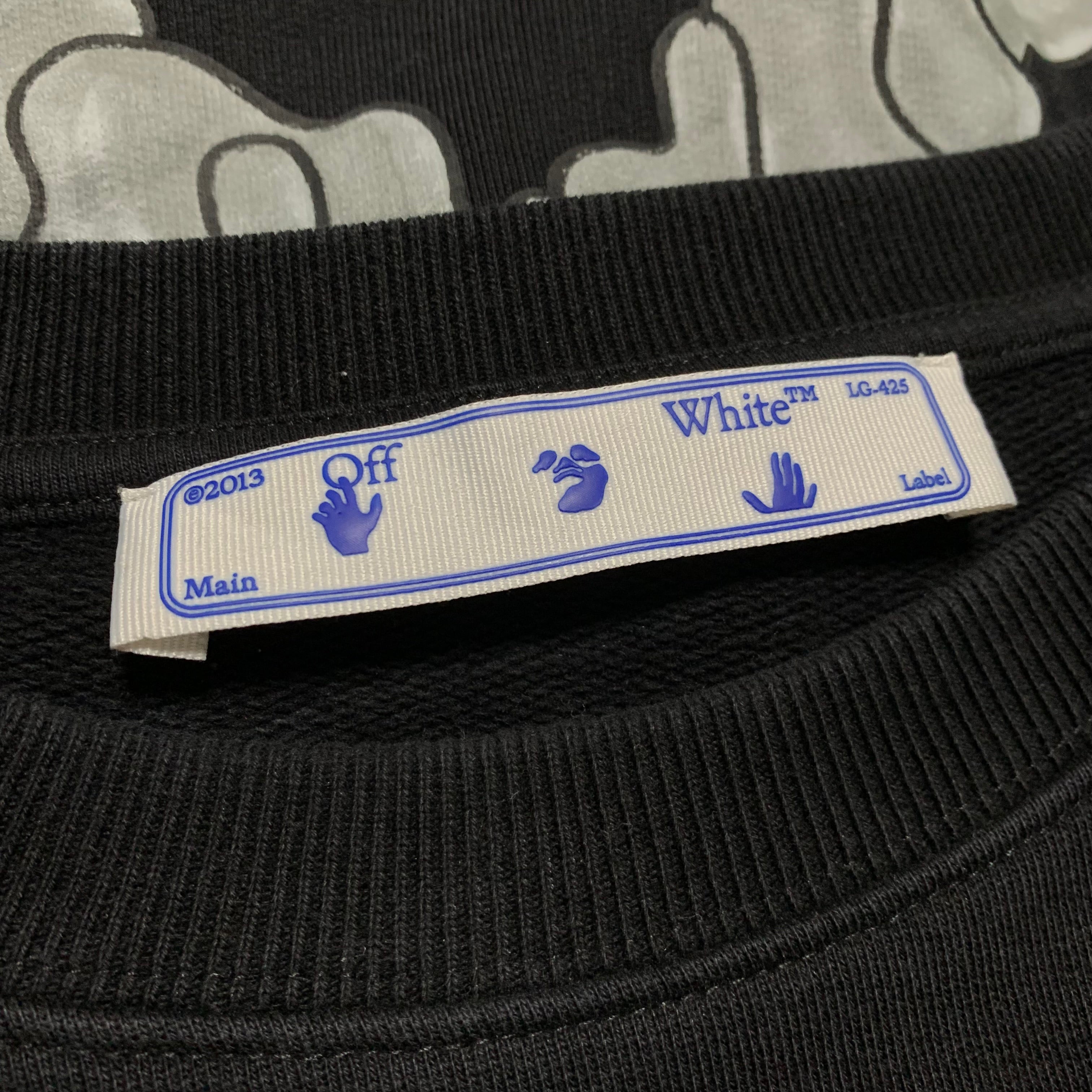 Off White Large Marker Arrows Black Sweatshirt Crewneck Virgil Abloh