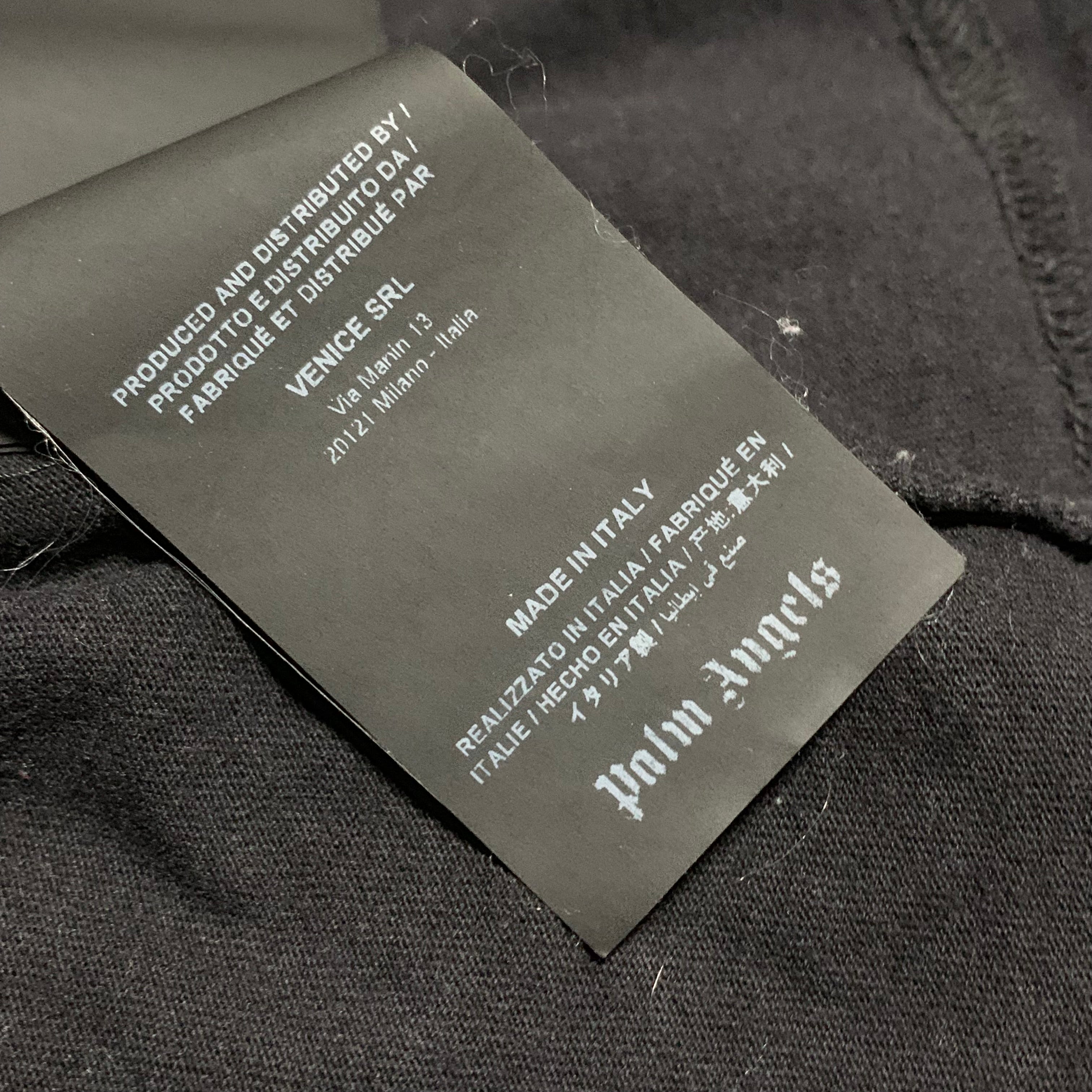 Palm Angels Small Heart Back Graphic Black Tee