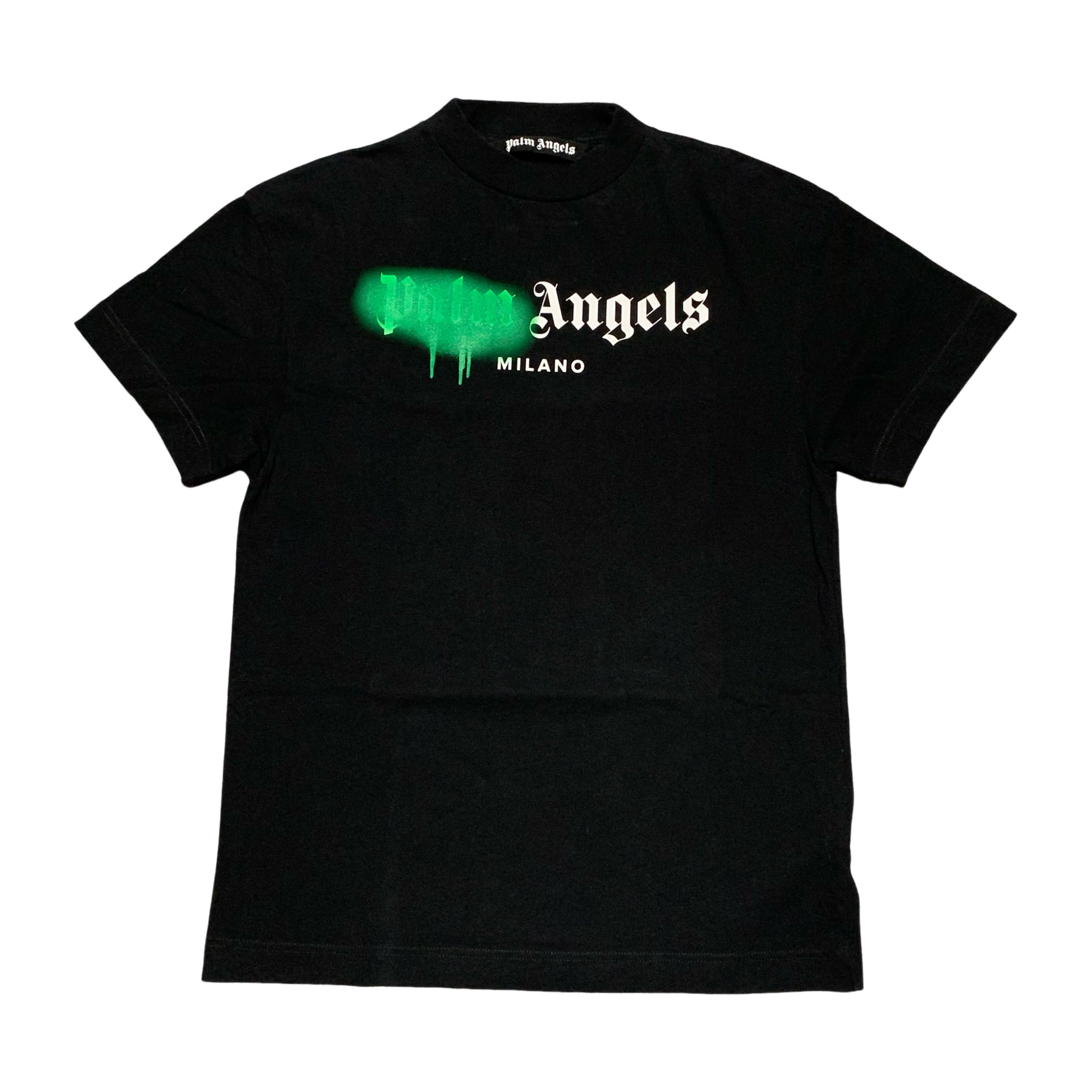 Palm Angels Small Sprayed Milano Black Tee