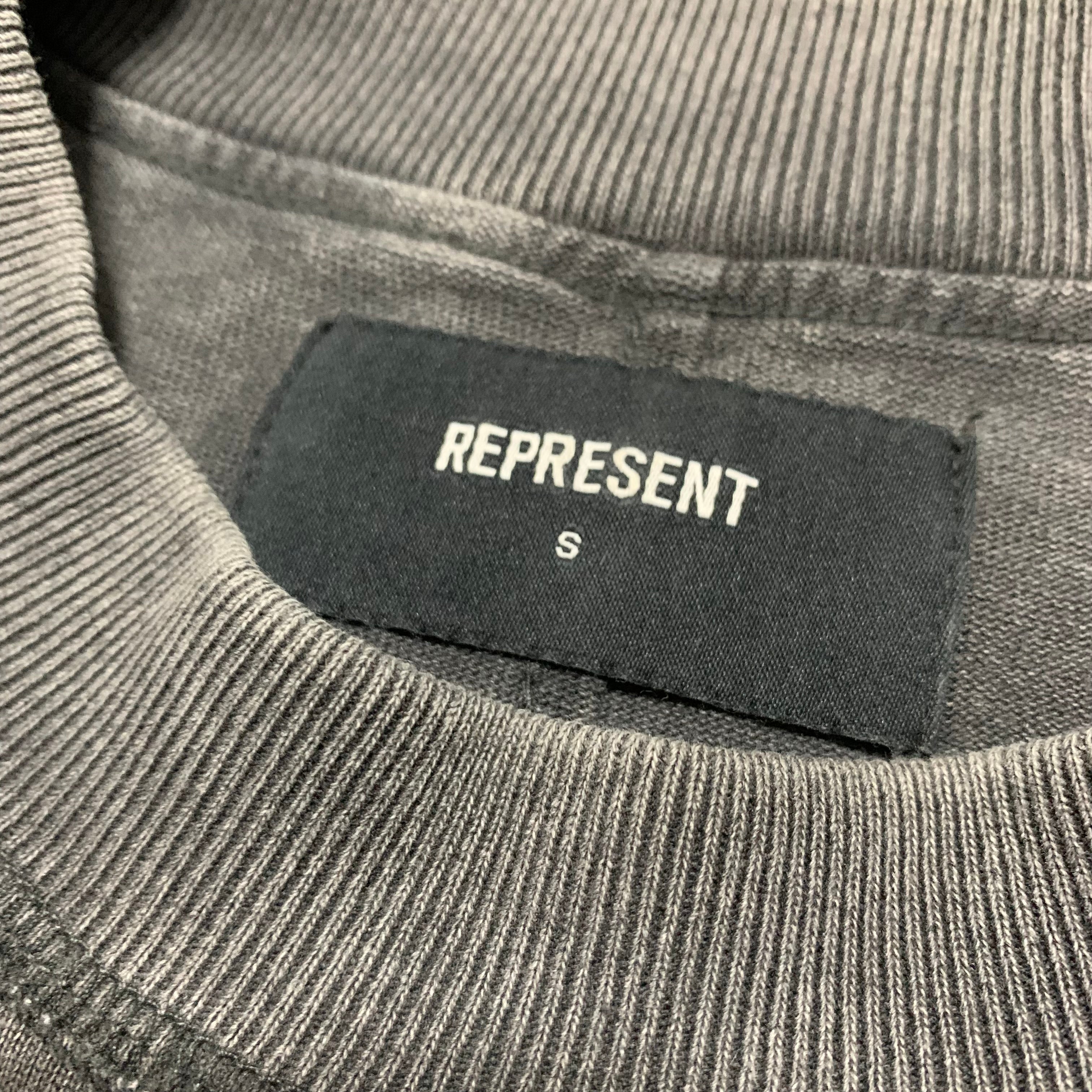 Represent Small Blanks Heavyweight Pocket Vintage Grey Tee