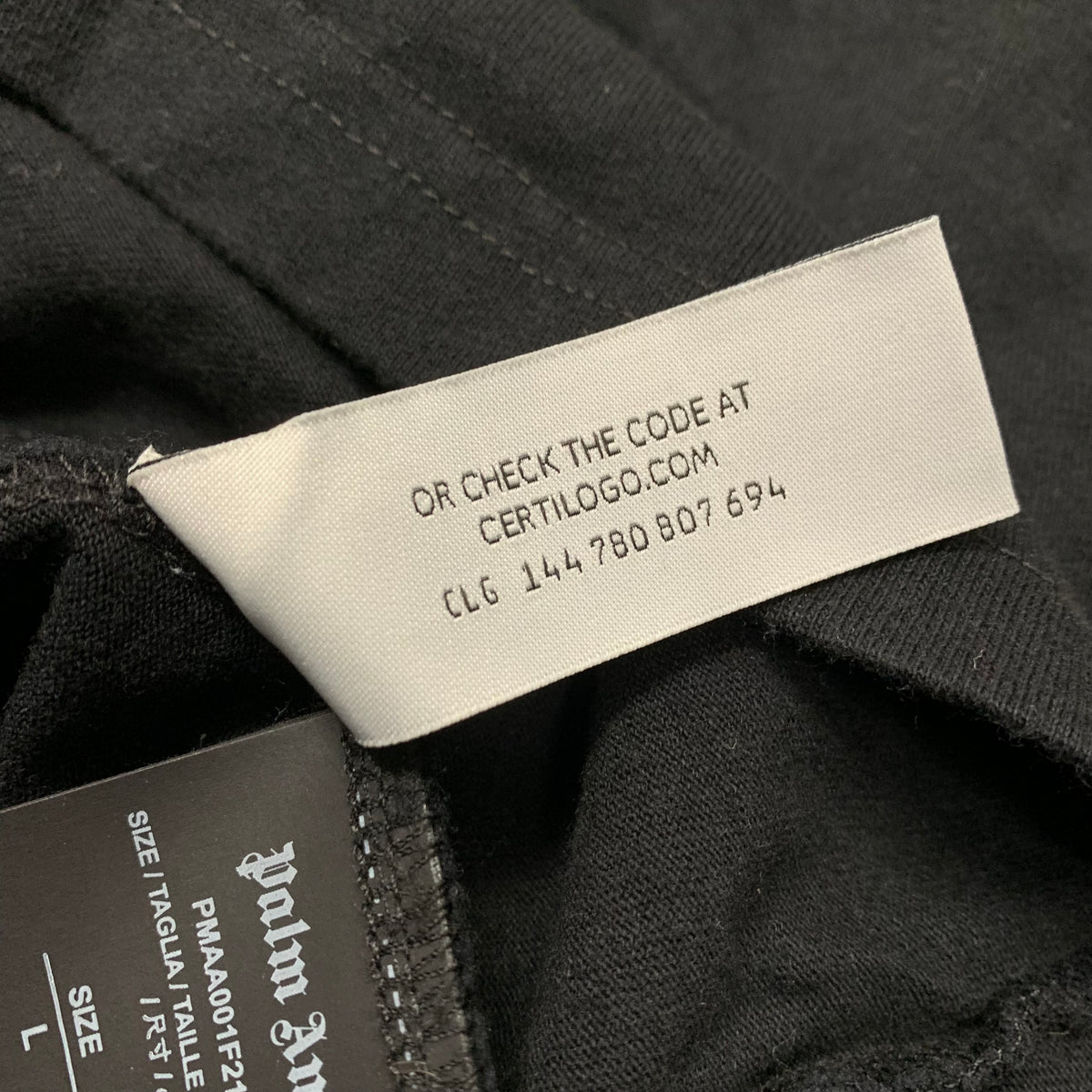 Palm Angels Large Tee Logo Black T-Shirt