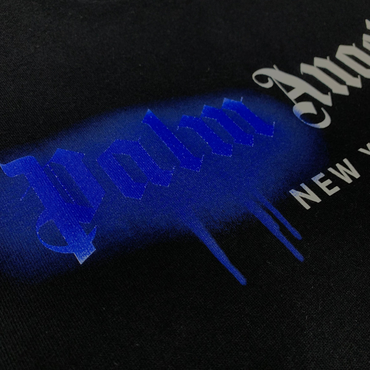 Palm Angels Small Tee New York Sprayed Black T-Shirt