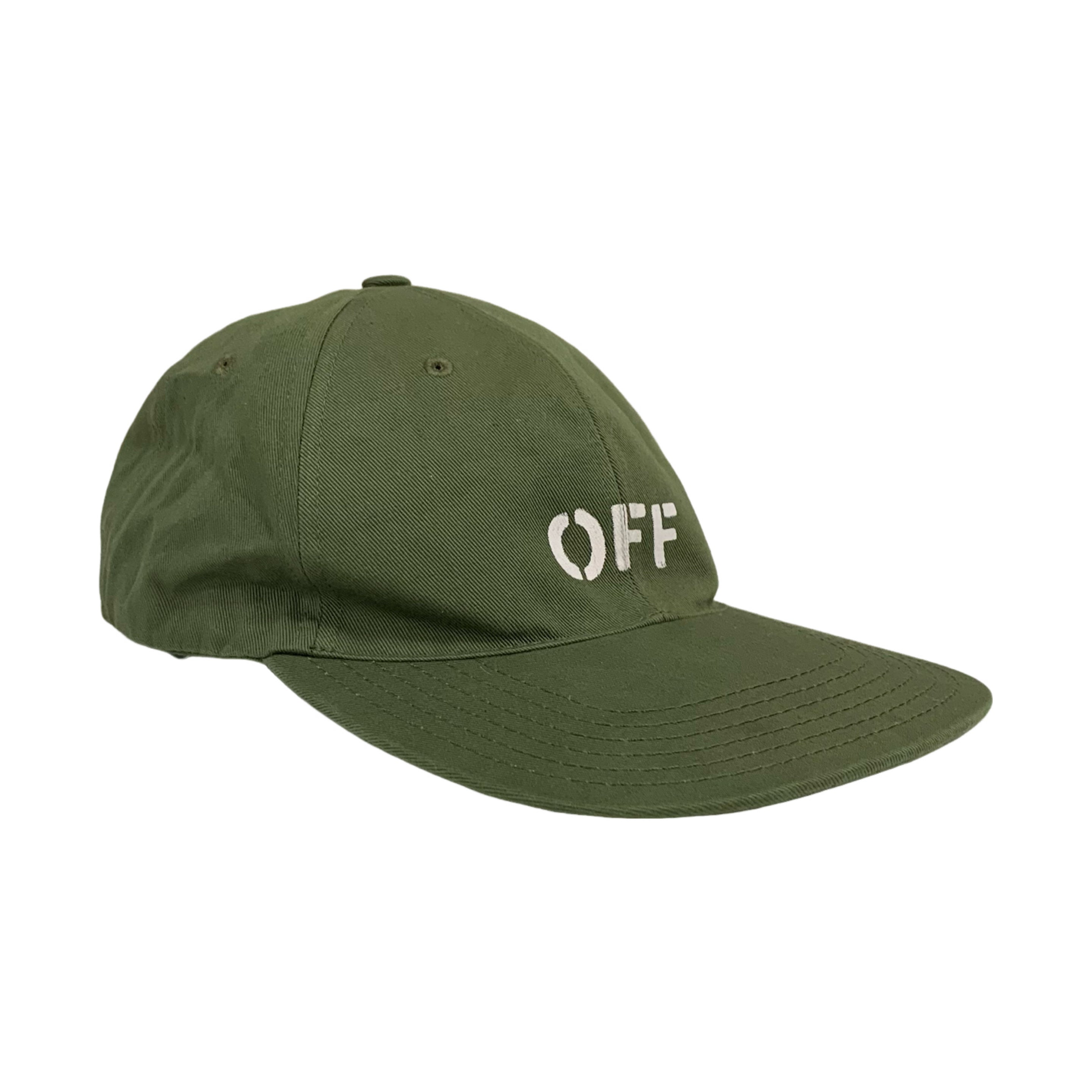 Off White Hat 'Off' Graphic Khaki Green Baseball Cap Virgil Abloh