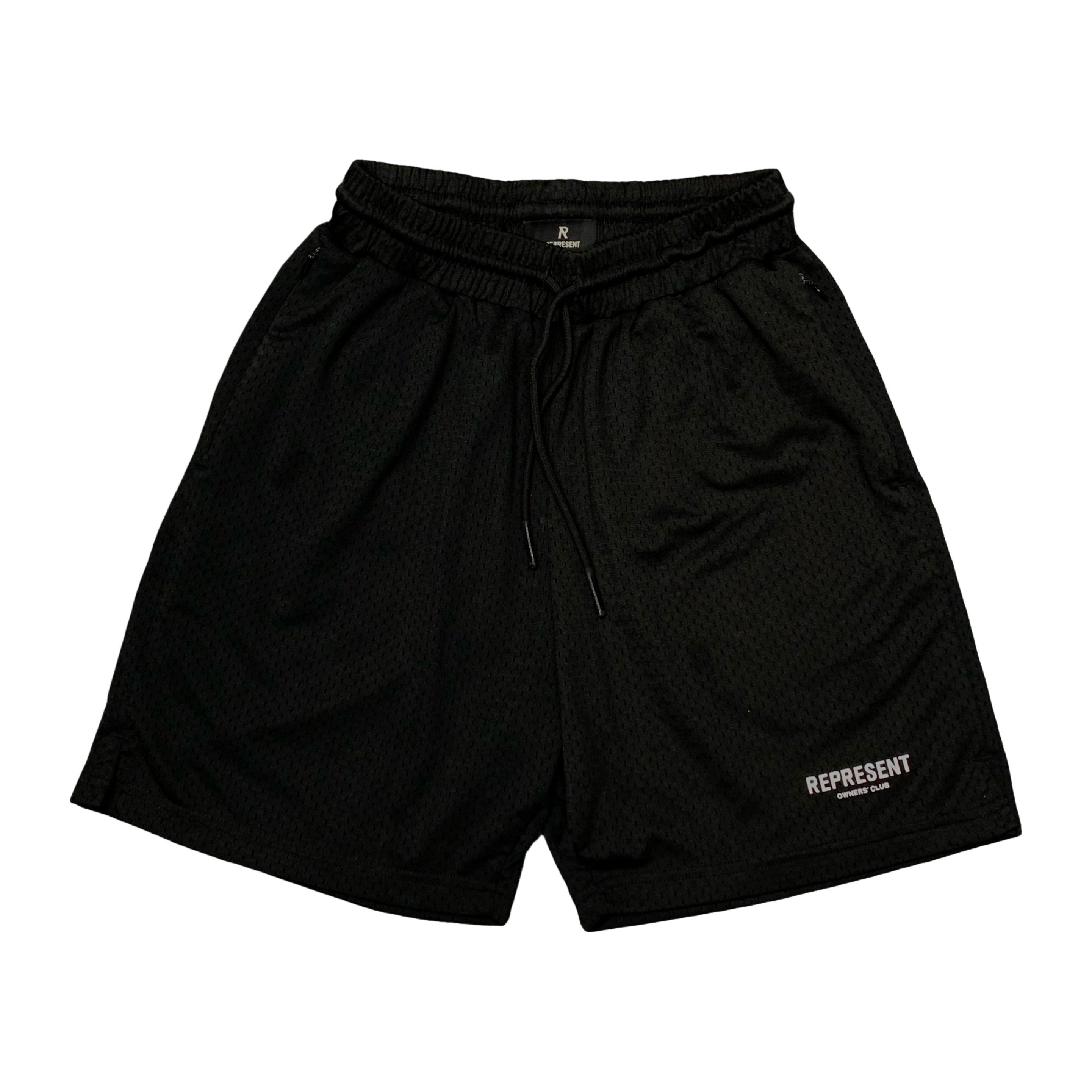 Represent XS Shorts Owners Club Black Mesh Zip Bottoms