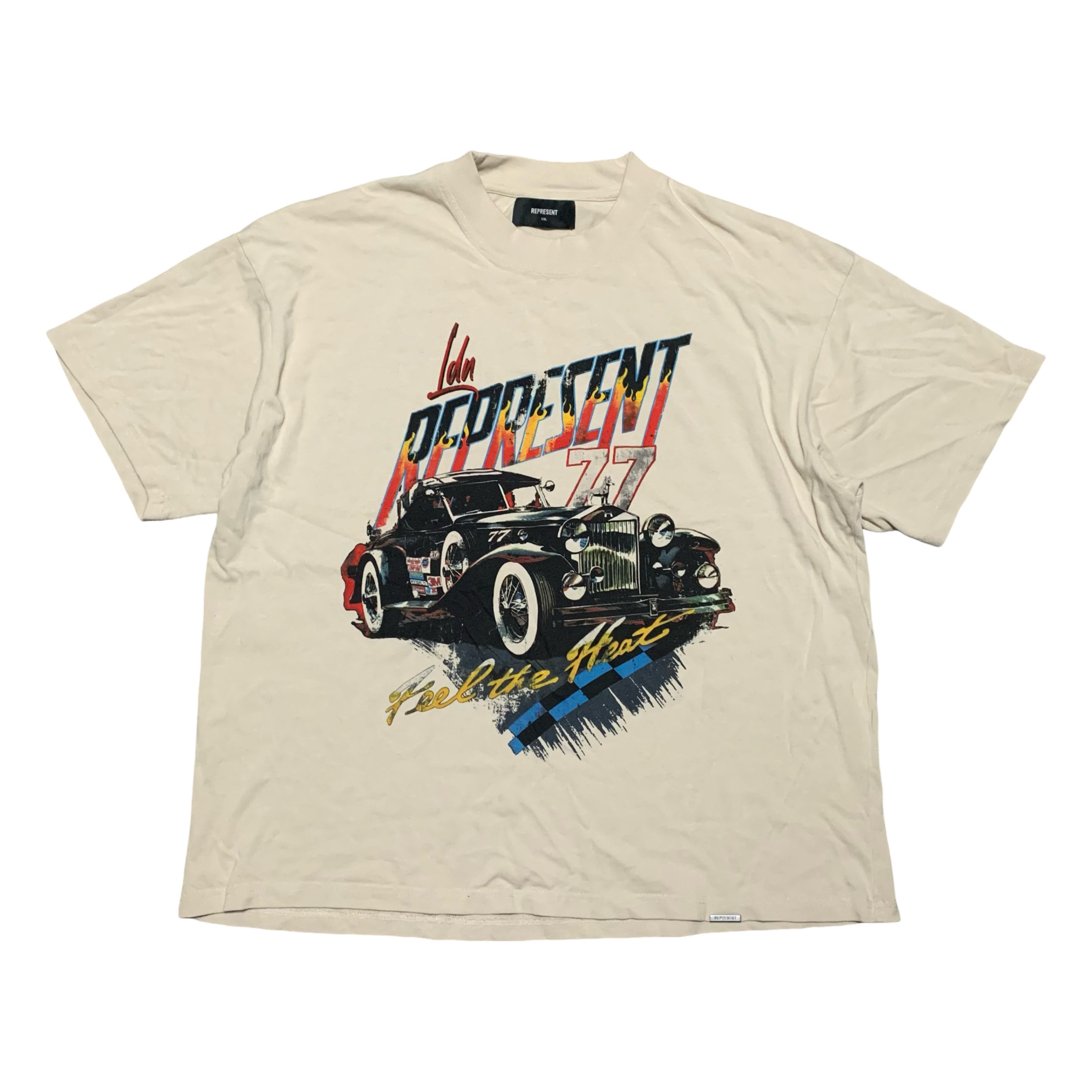 Represent XXL Feel The Heat Vintage White Tee