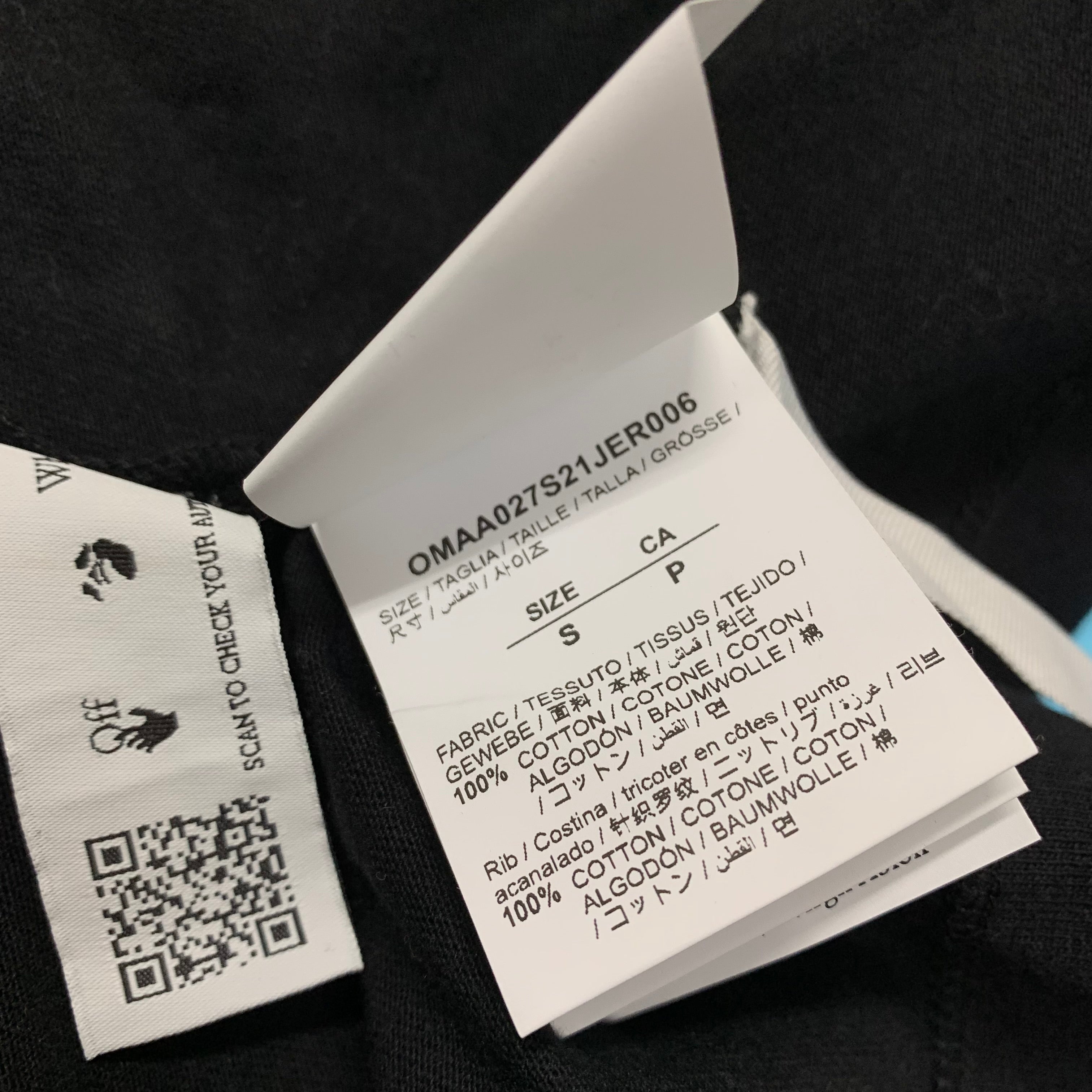 Off White Small Tee Marker Arrows Black T-Shirt Virgil Abloh