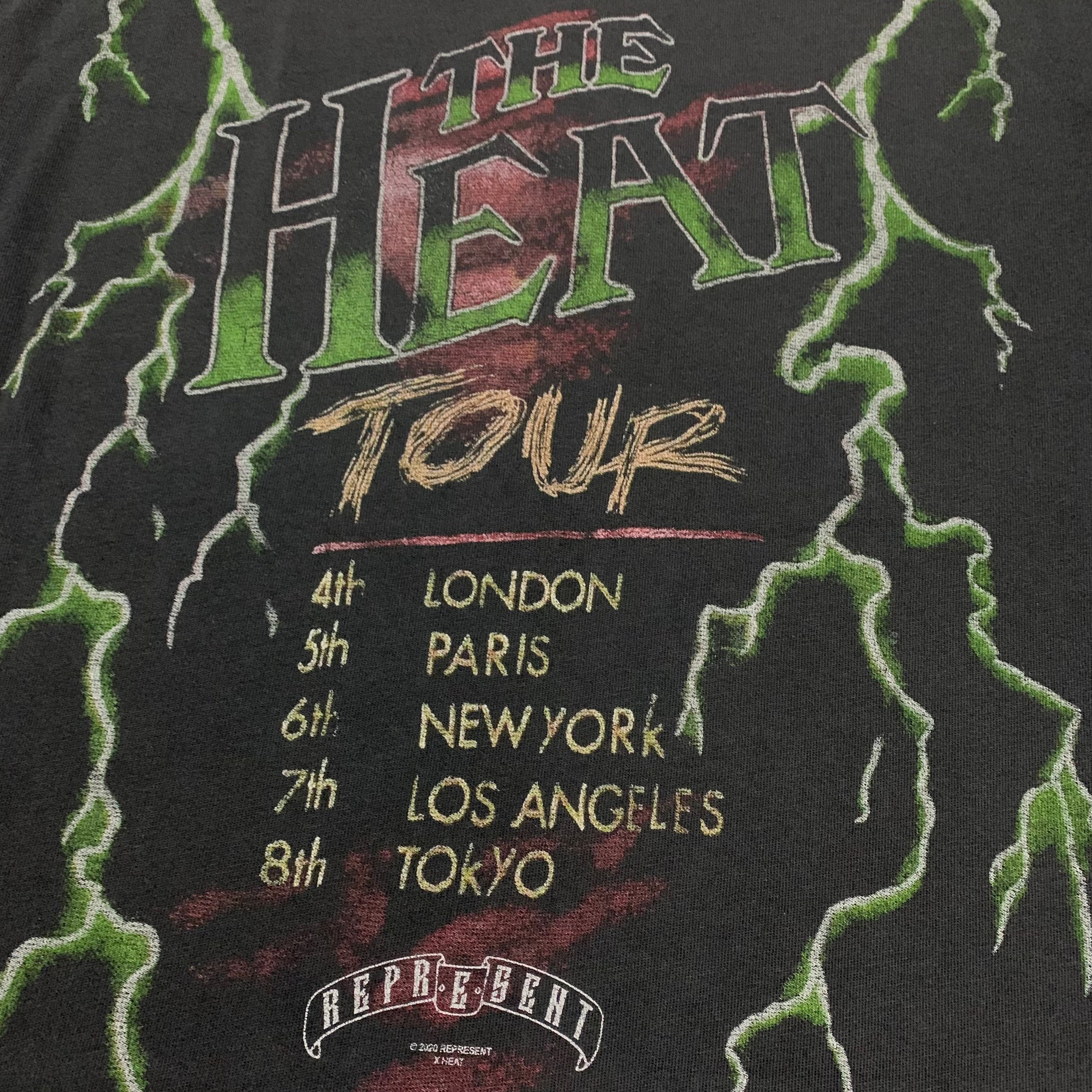 Represent XS Feel The Heat Vintage Black Tee Heat Tour Exclusive
