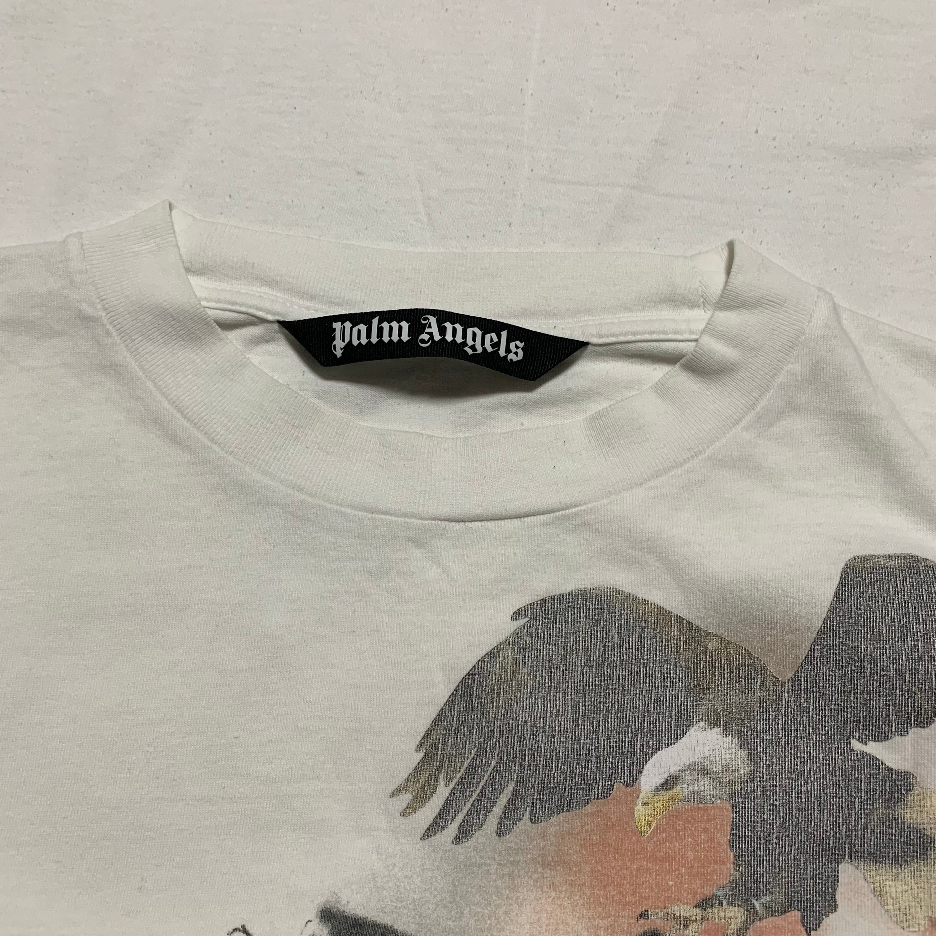 Palm Angels XXL Eagle Print White Tee