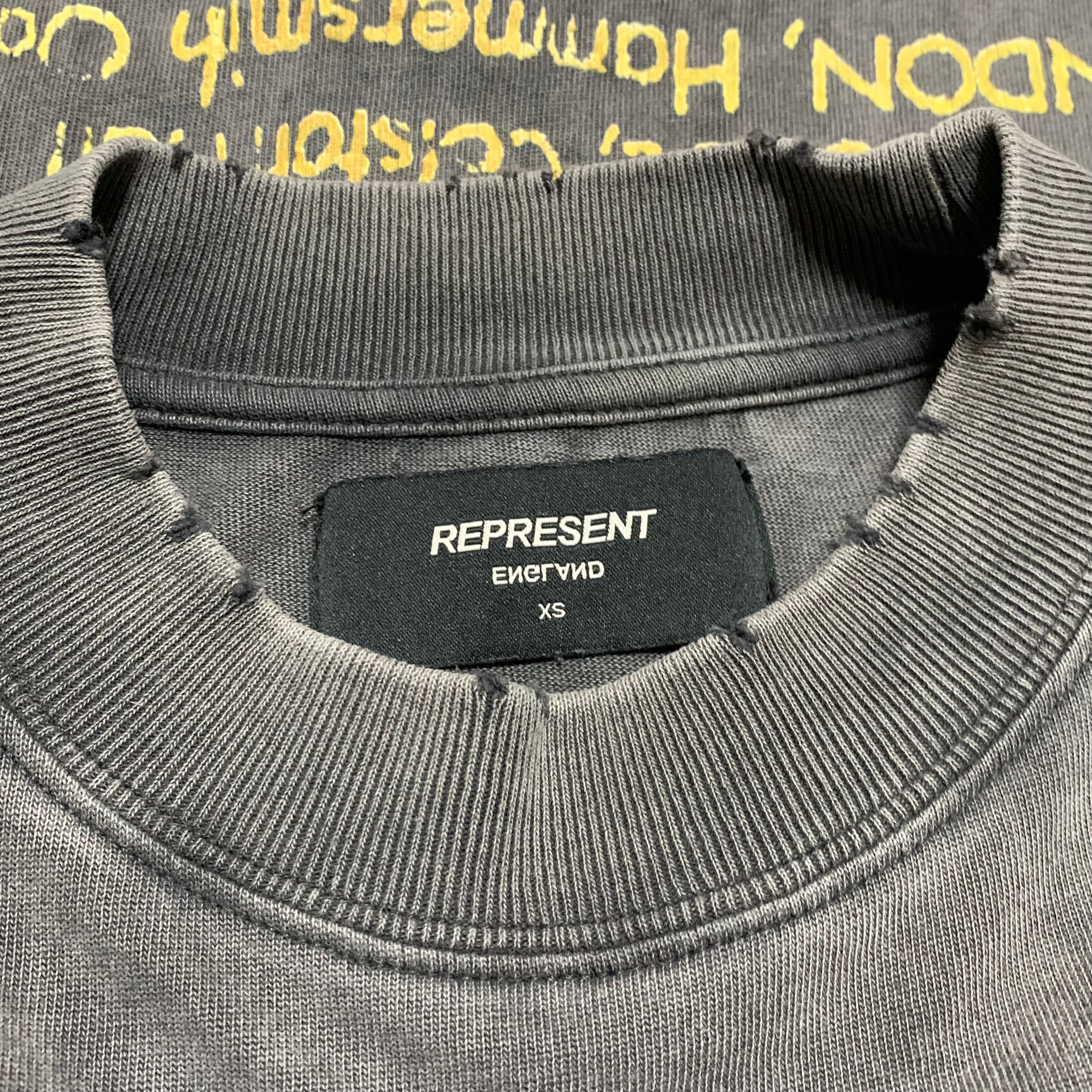 Represent XS Rep N Resent Vintage Grey Tee