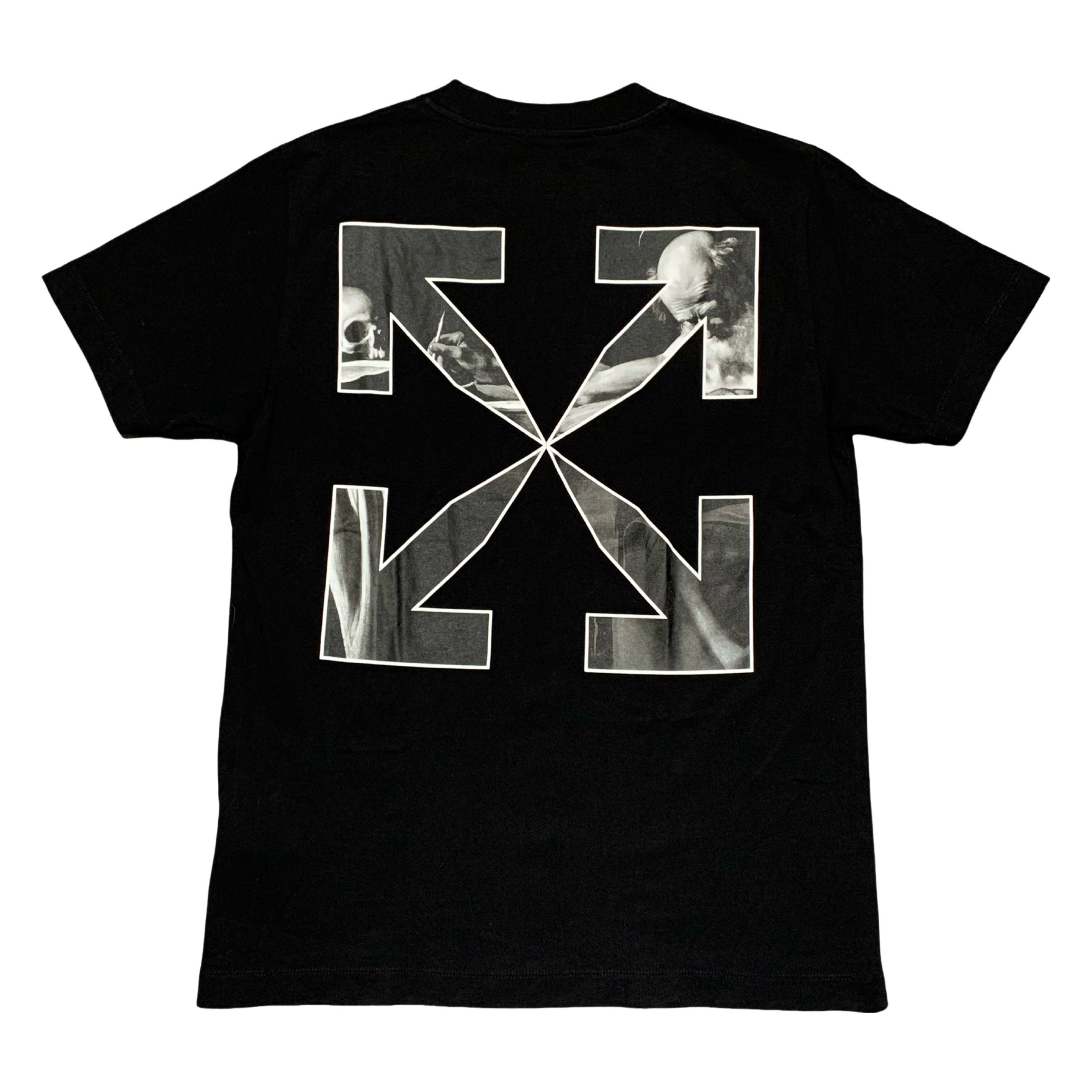 Off White Small Caravaggio Arrows Black Tee Virgil Abloh