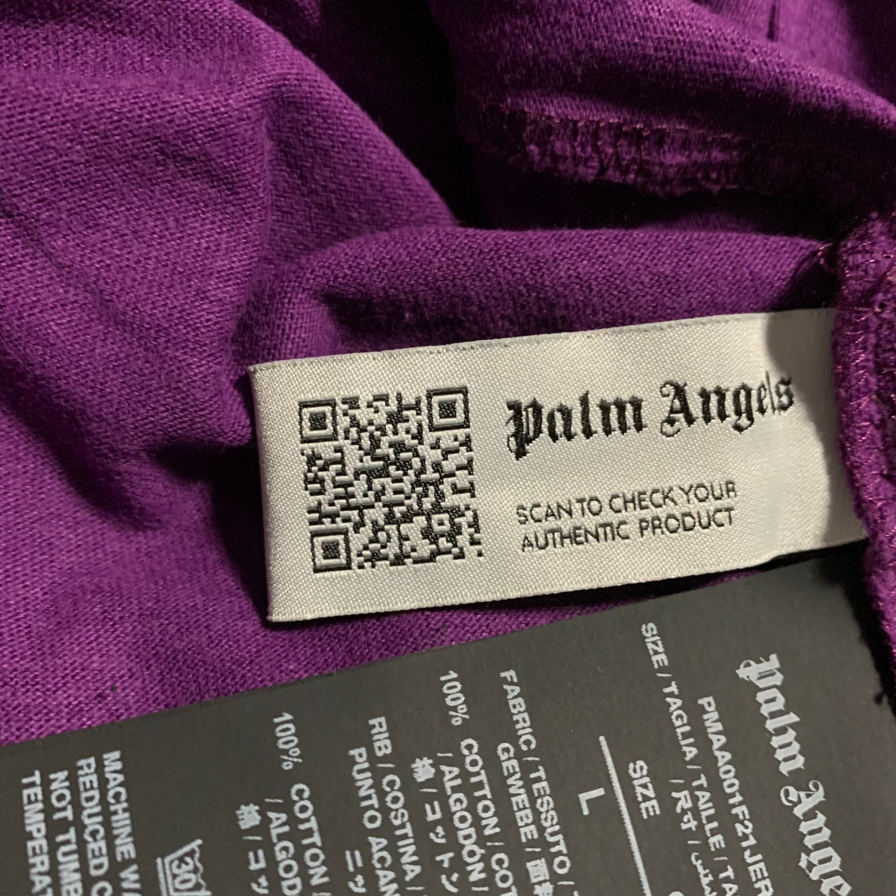 Palm Angels Large Classic Purple Tee