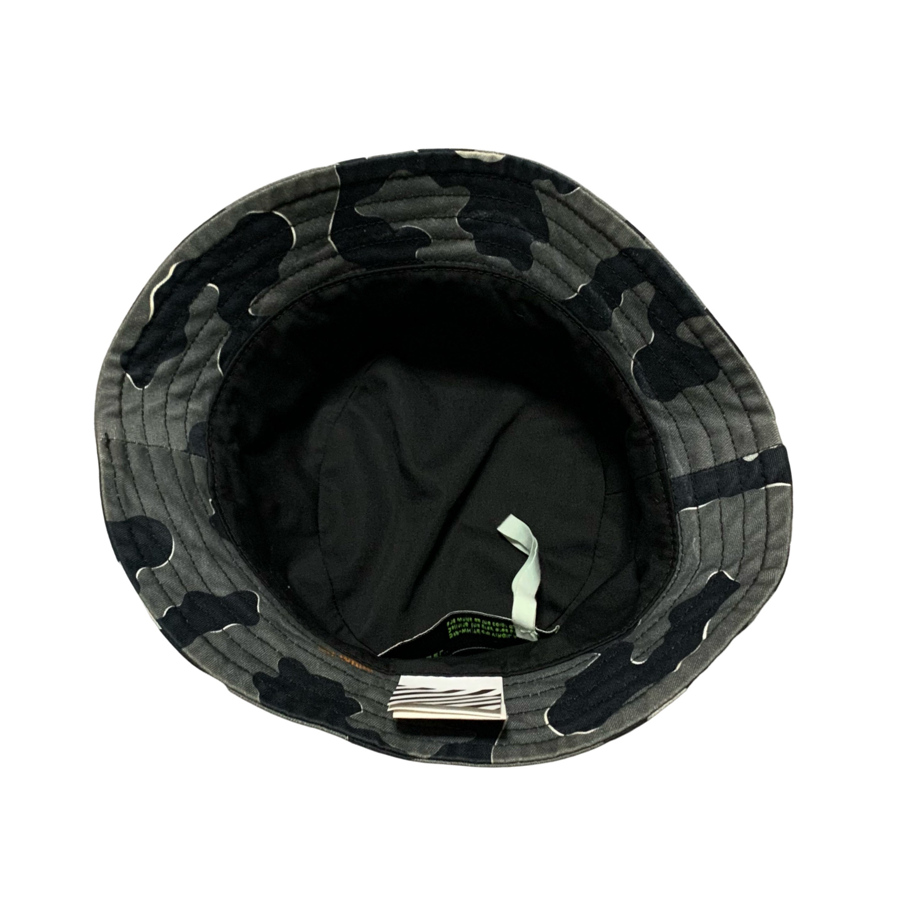 Off White Bucket Hat Camouflage Print Black Grey Hat Virgil Abloh