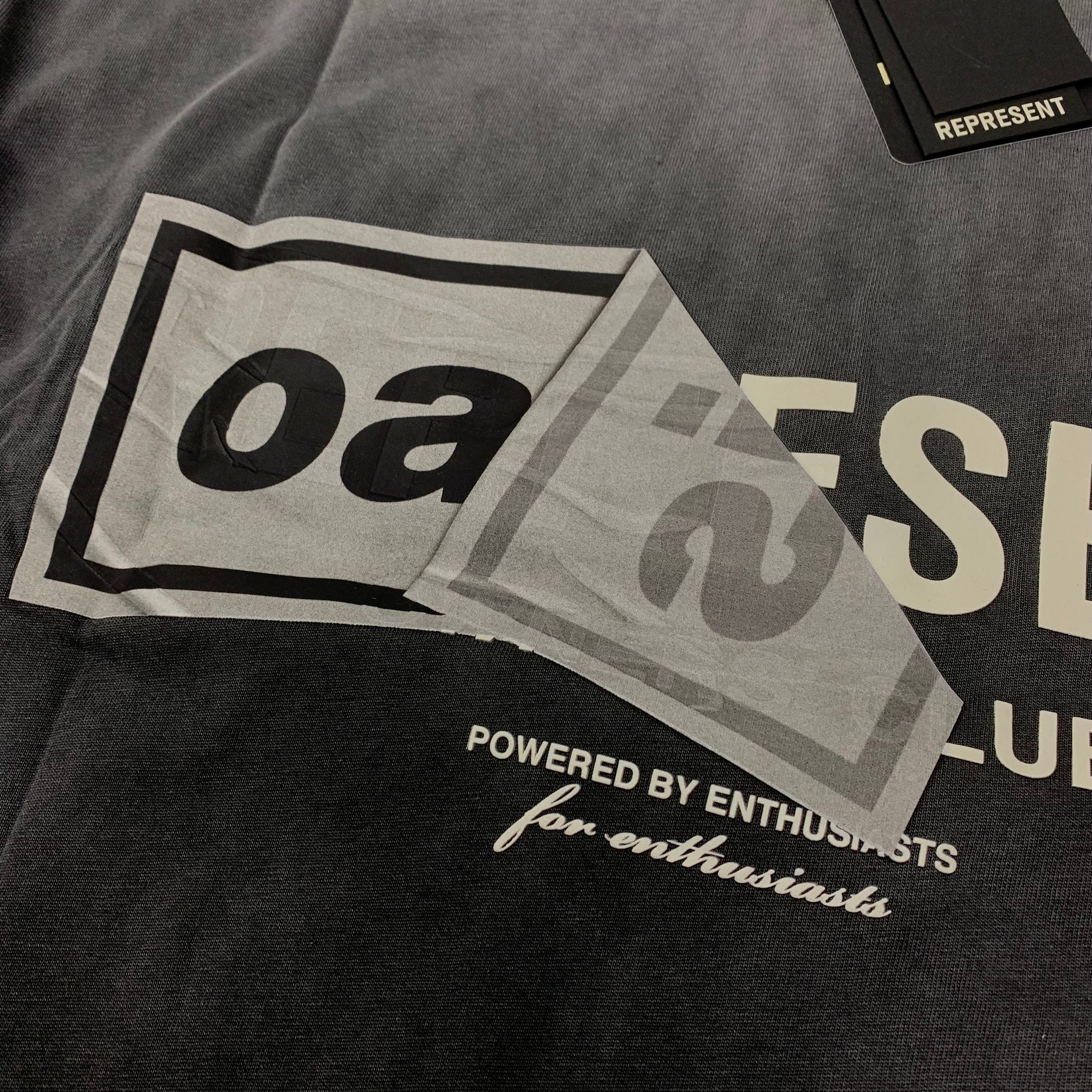 Represent XS Tee Oasis Owners Club Stained Black T-Shirt