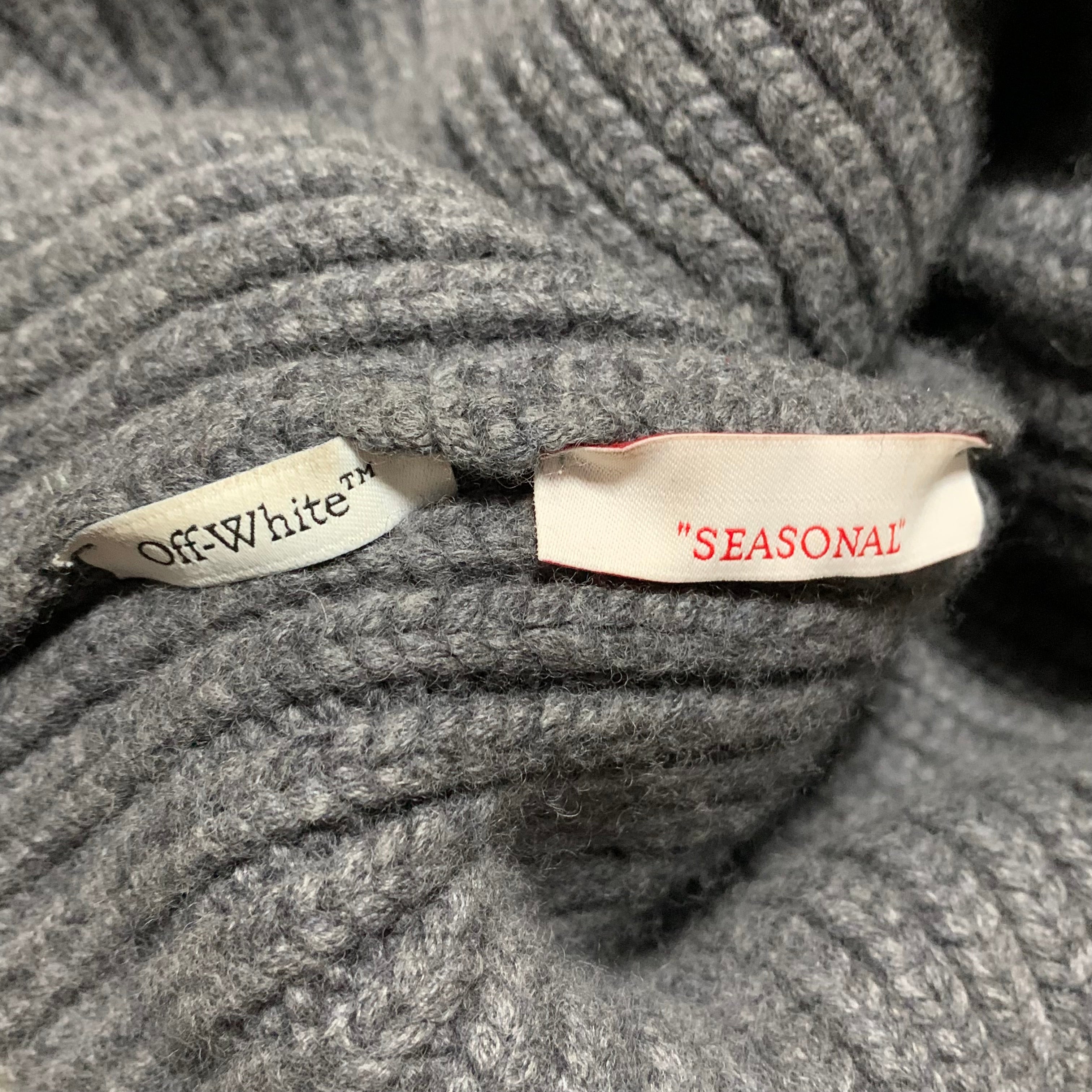 Off White Beanie Off White Logo Grey Beanie Hat Virgil Abloh