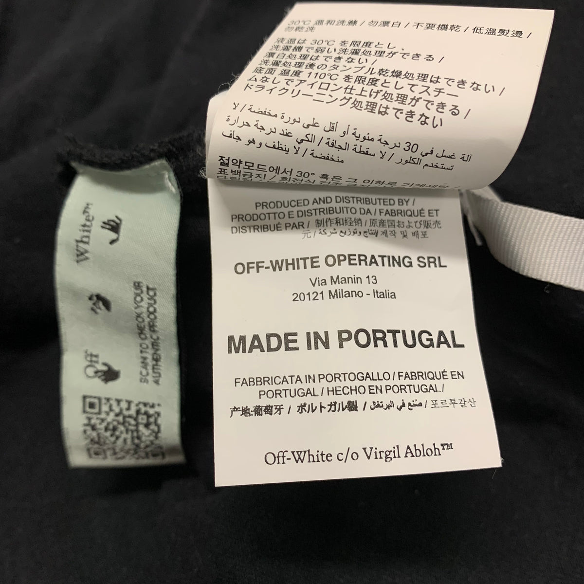 Off White XS Tee Stencil Arrows Black T-Shirt Virgil Abloh