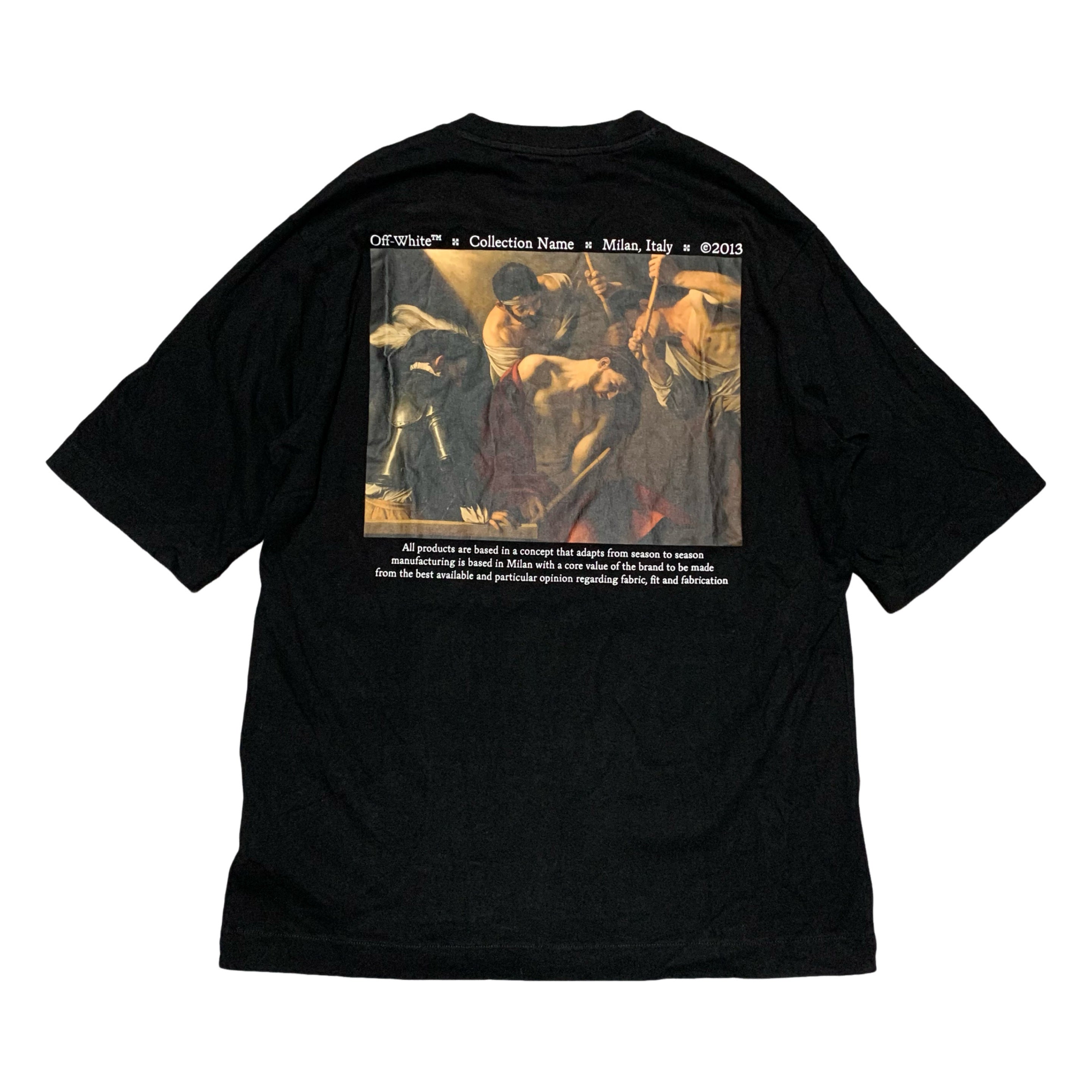 Off White Medium Caravaggio Painting Black Tee Virgil Abloh