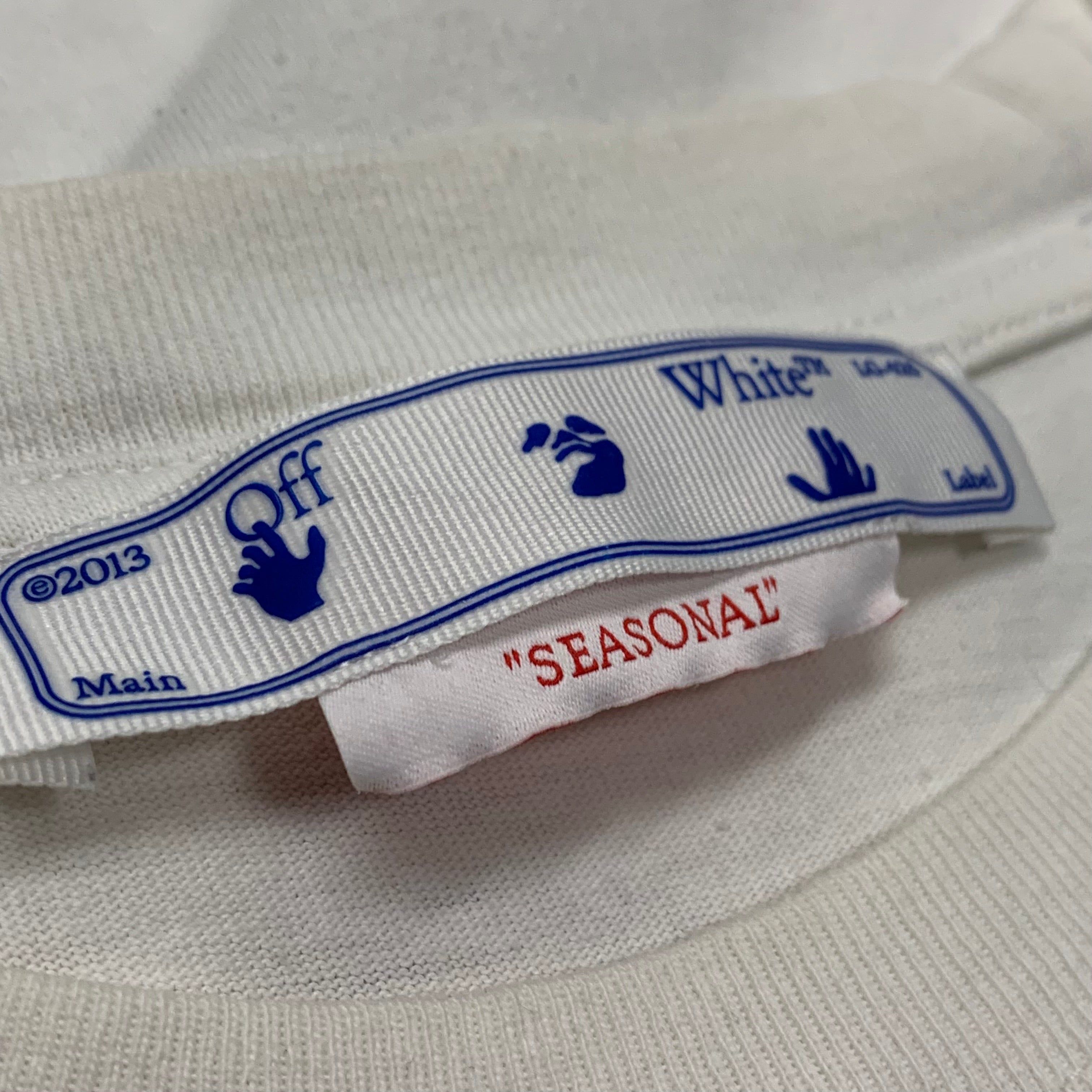 Off White Small Tee Liquid Arrows White T-Shirt Virgil Abloh
