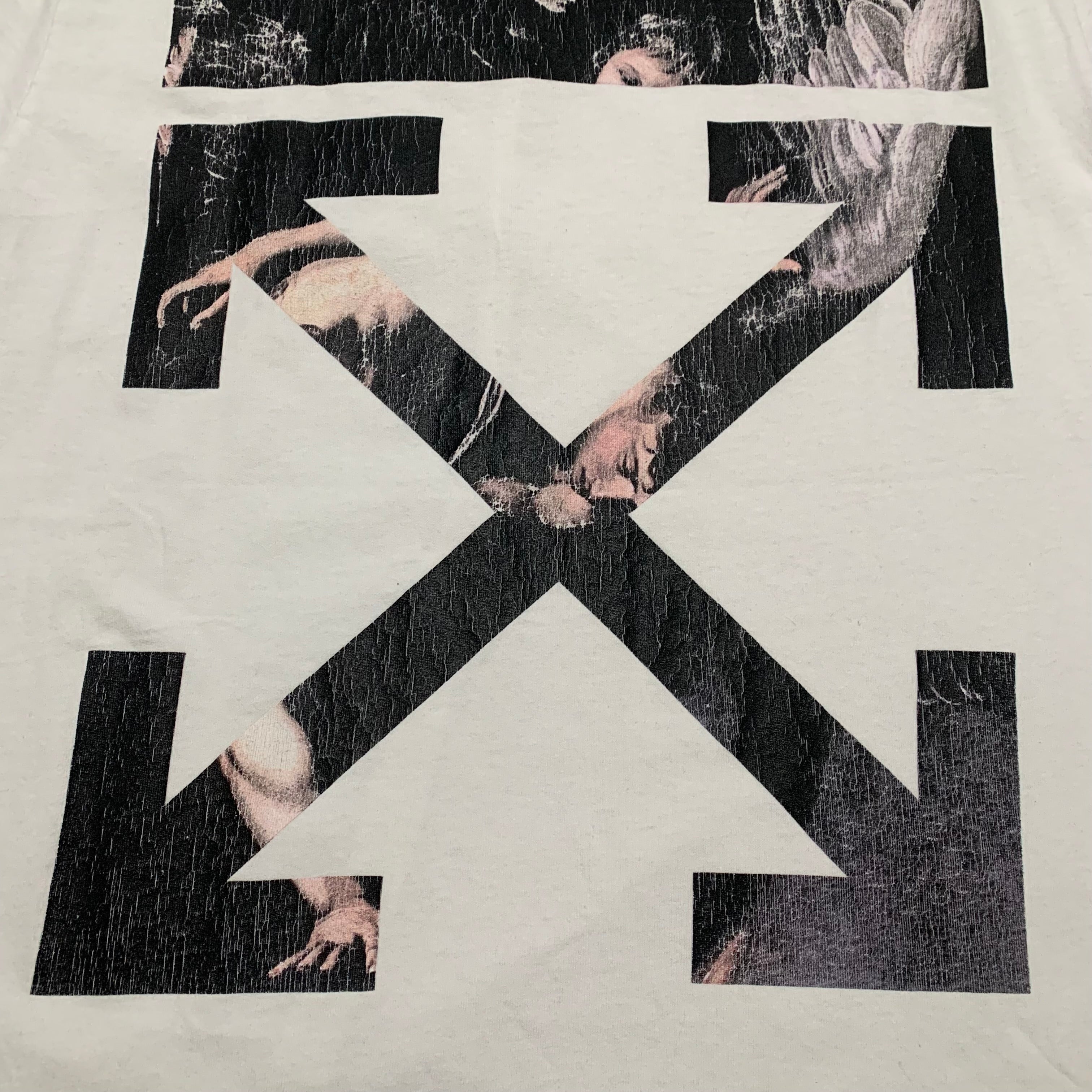 Off White Medium Caravaggio Arrows White Tee Virgil Abloh