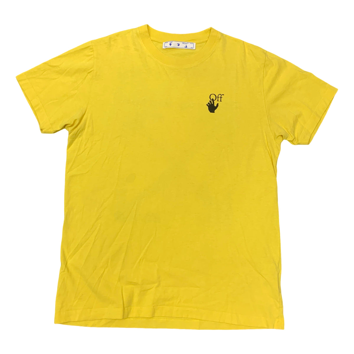 Off White Large Tee Graffiti Arrows Yellow T-Shirt Virgil Abloh