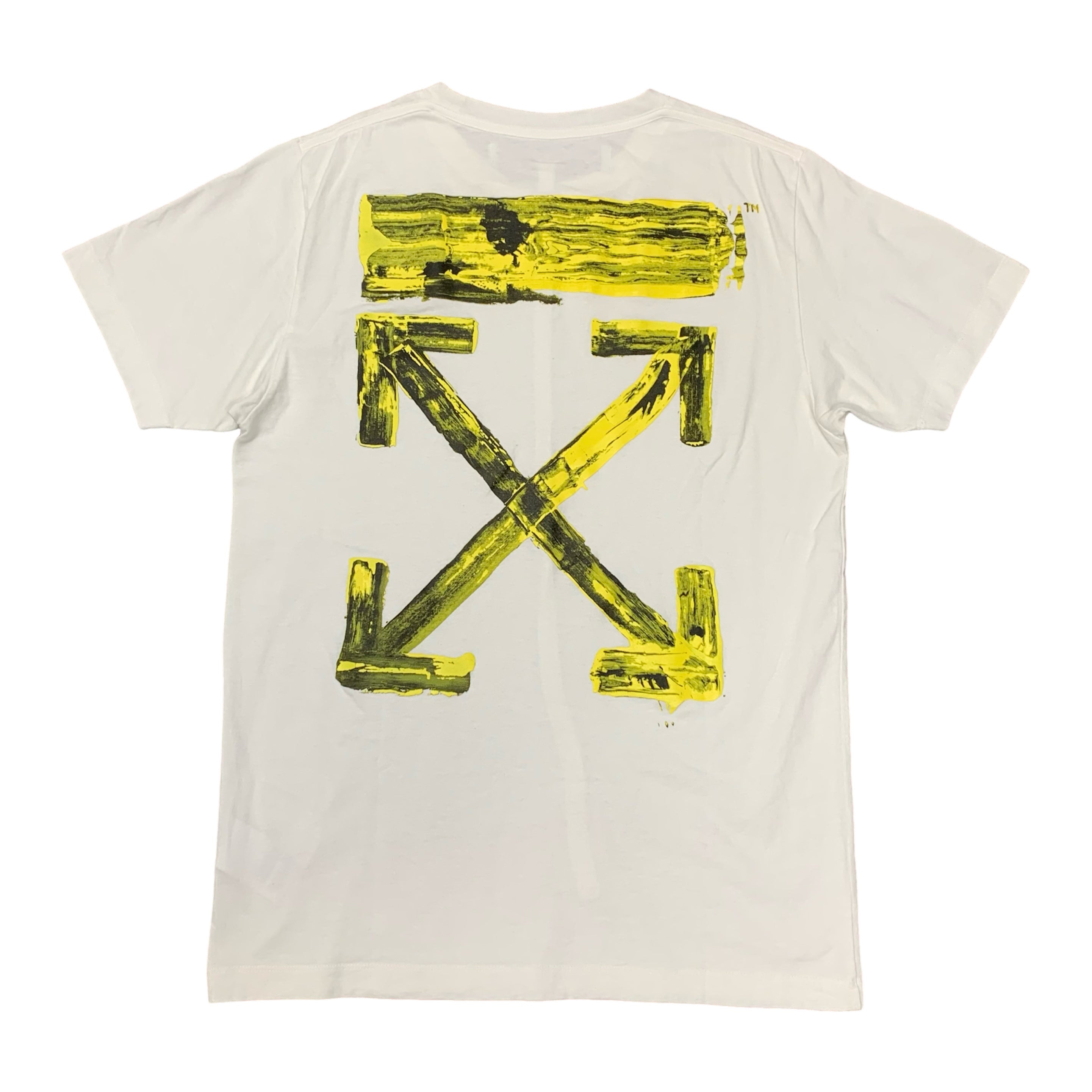 Off White Large Tee Acrylic Arrows White T-Shirt Virgil Abloh