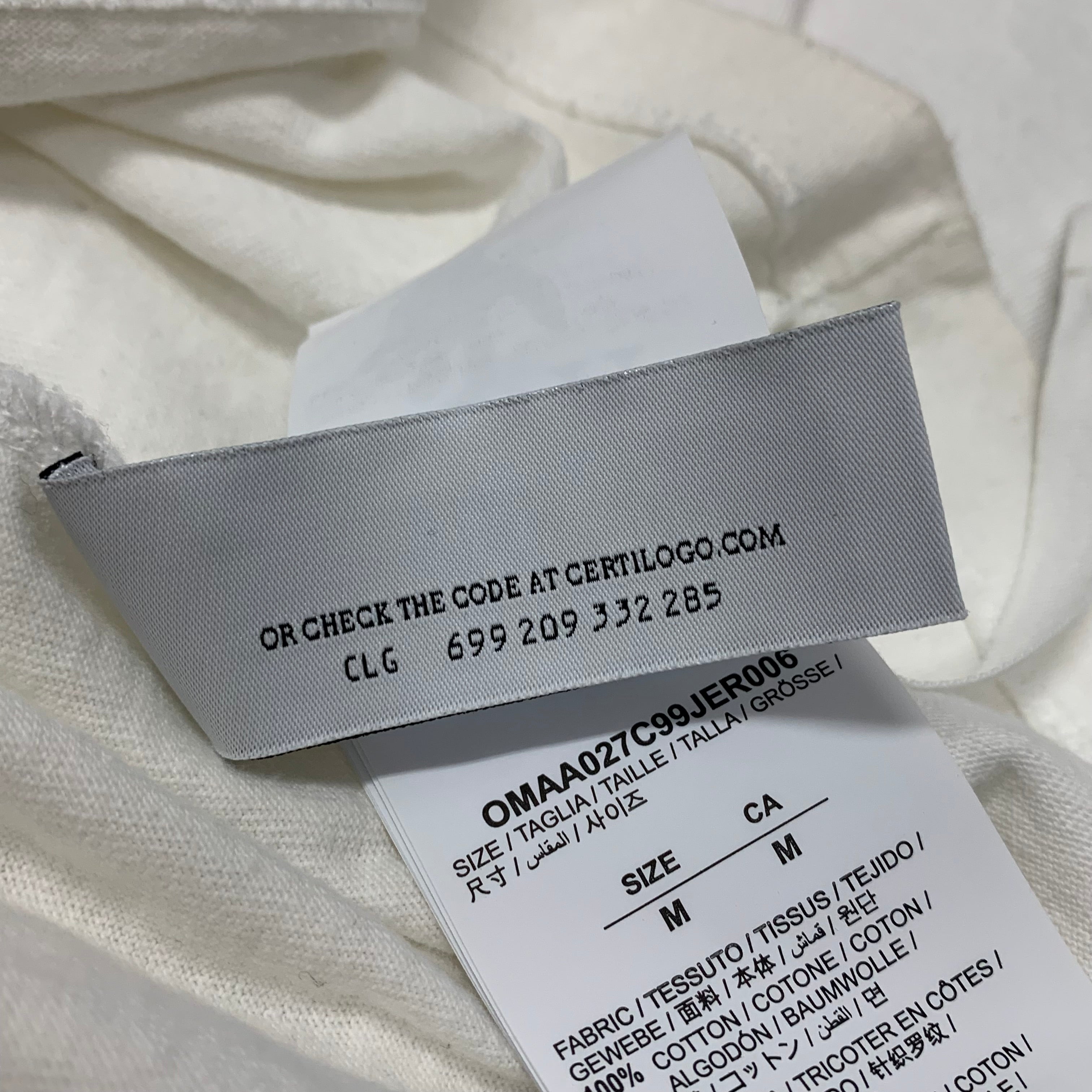 Off White Medium Tee Mona Lisa White T-Shirt Virgil Abloh
