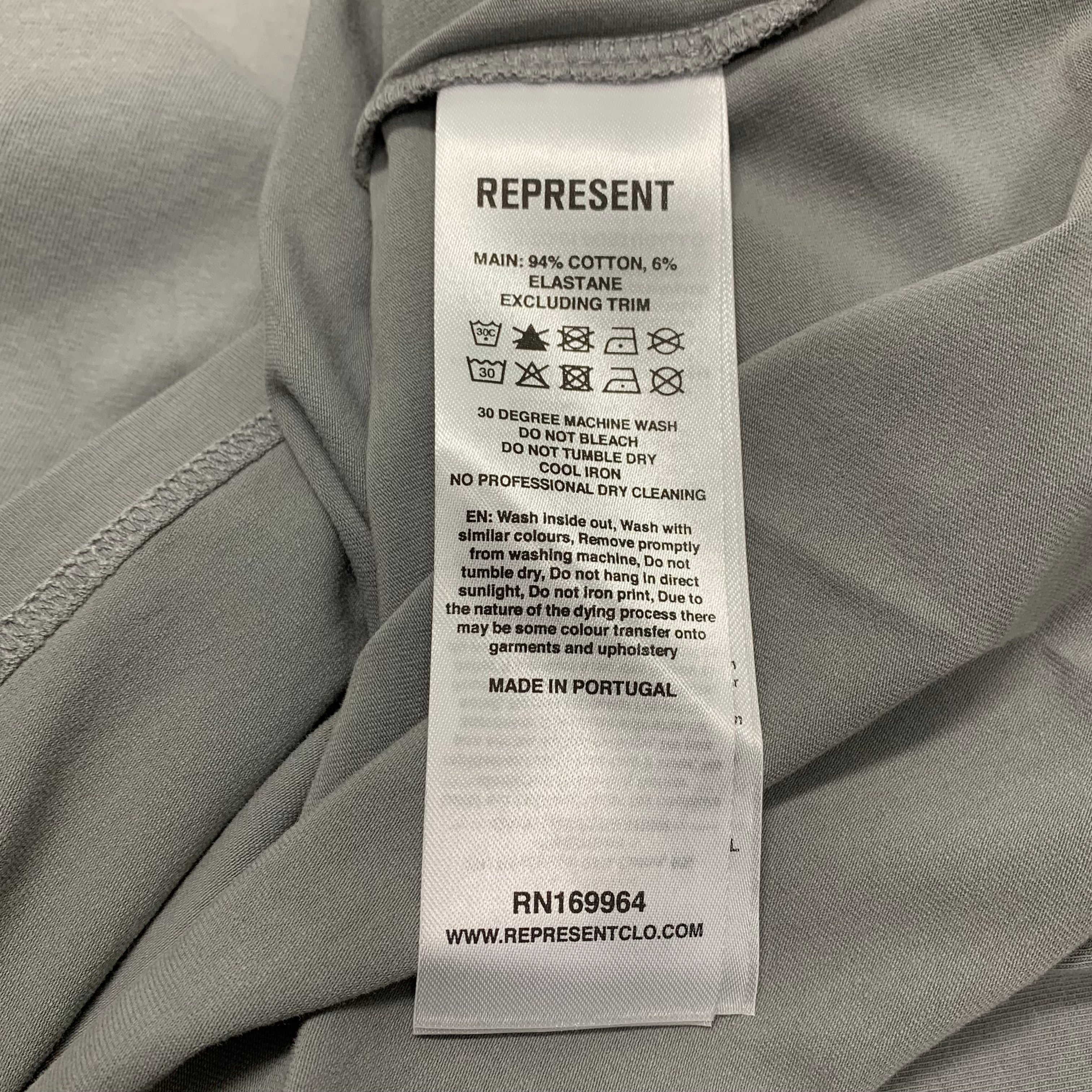 Represent XS Tee 247 Motion Titanium Grey Oversized T-Shirt