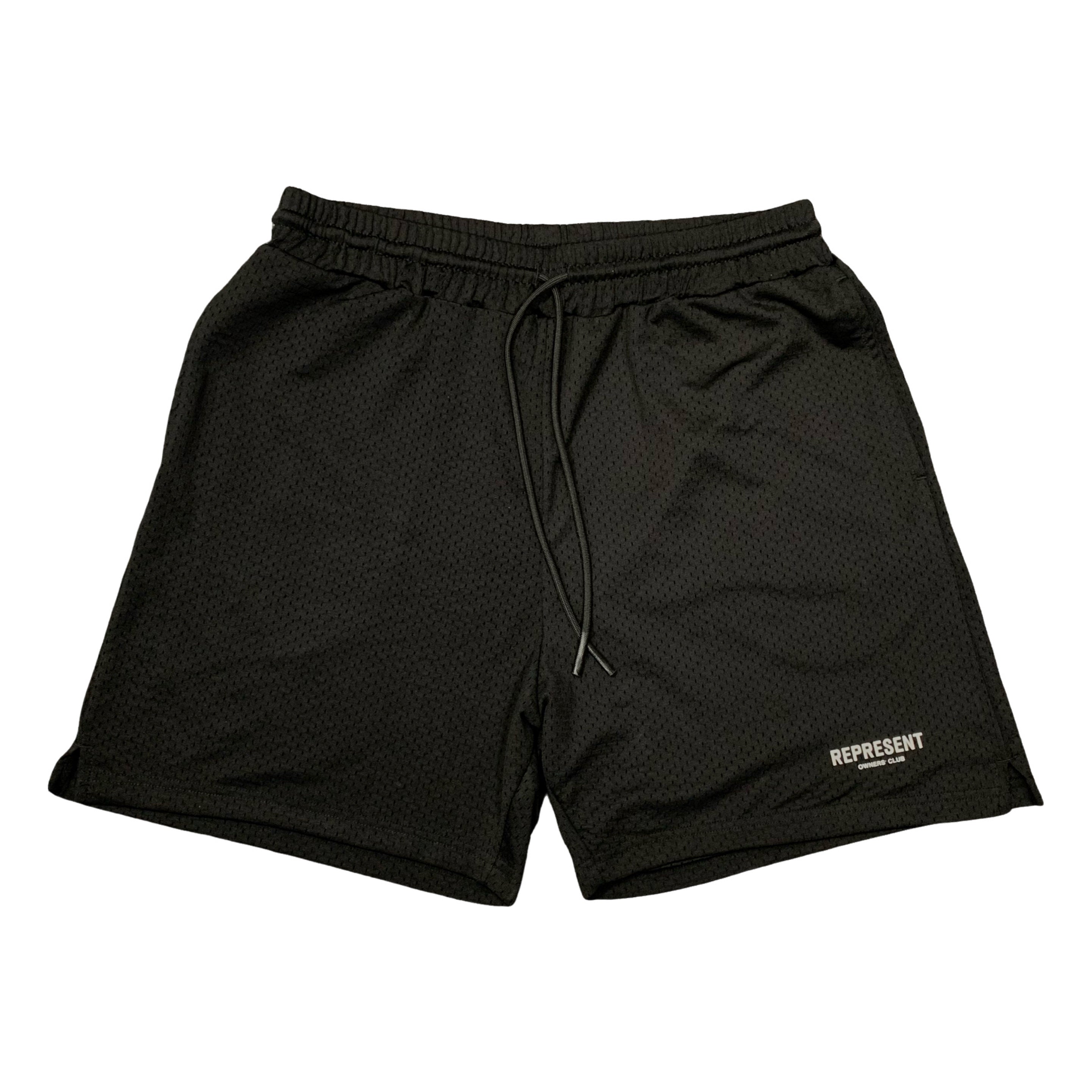 Represent Large Shorts Owners Club Mesh Black Bottoms