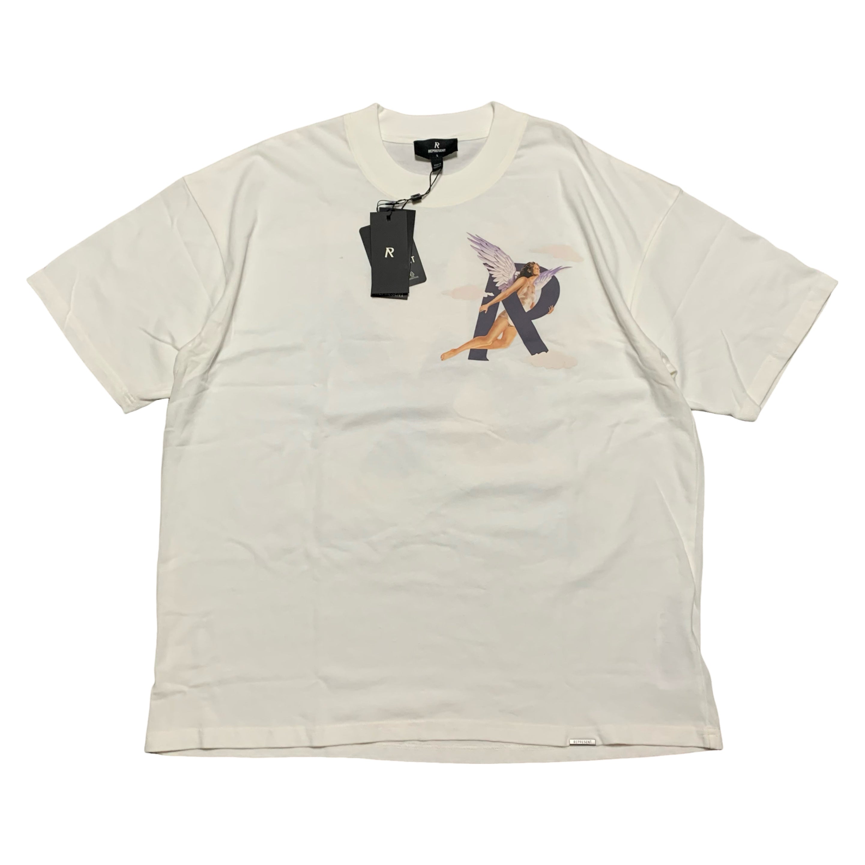 Represent Large Storms In Heaven Flat White Tee