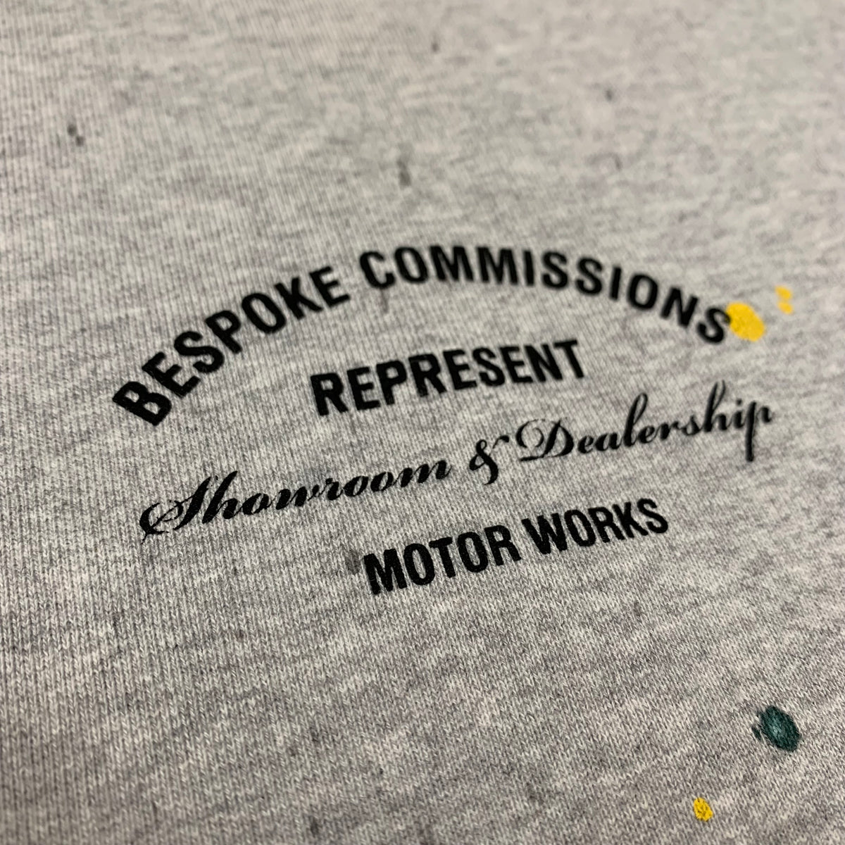 Represent Medium Sweatshirt Bespoke Commissions Grey Crewneck Paint Splatter