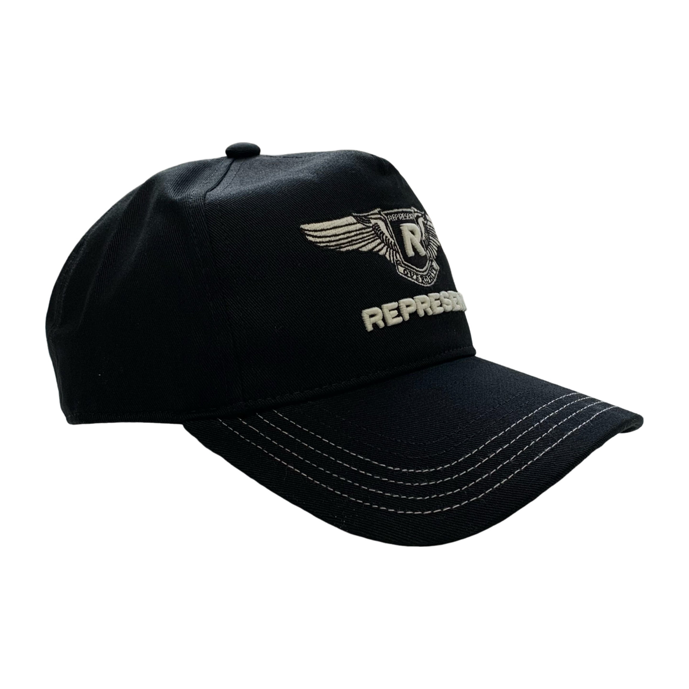 Represent Cap Overdrive Badge Jet Black Cap