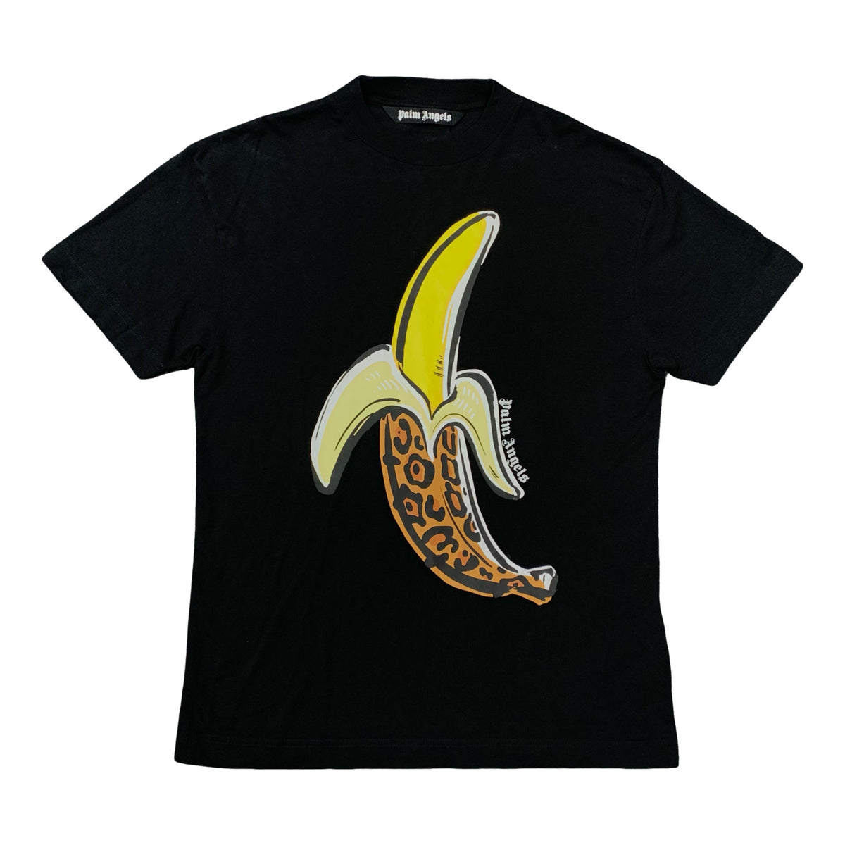 Palm Angels Medium Tee Banana Leopard Black T-Shirt