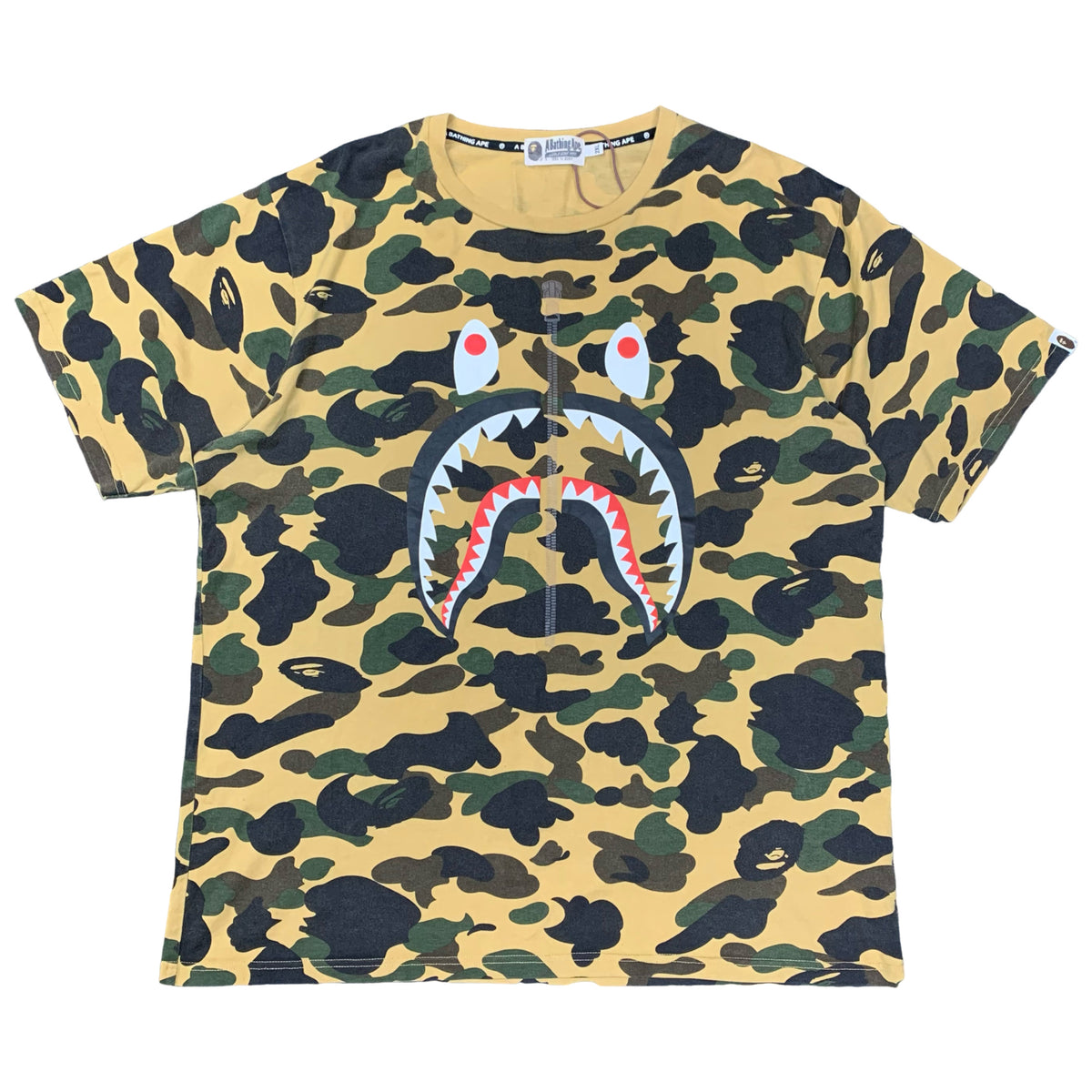 Bape 2XL Tee Shark Yellow 1st Camo A Bathing Ape XXL