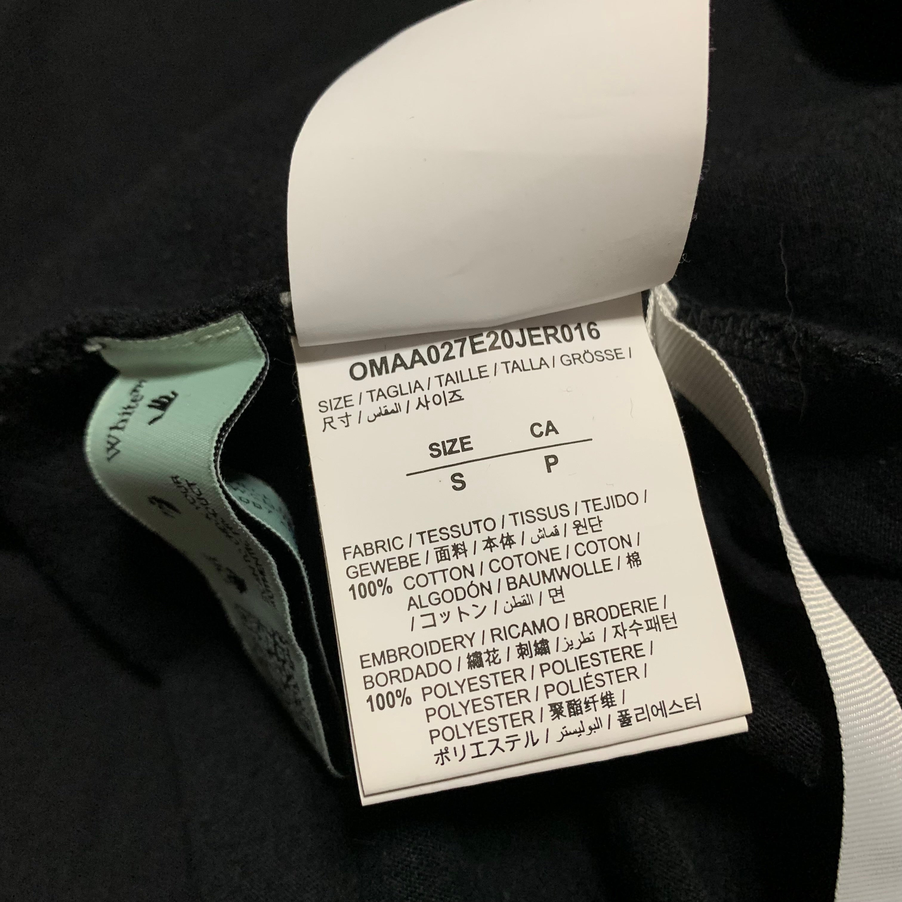 Off White Small Trellis Worker Black Tee Virgil Abloh