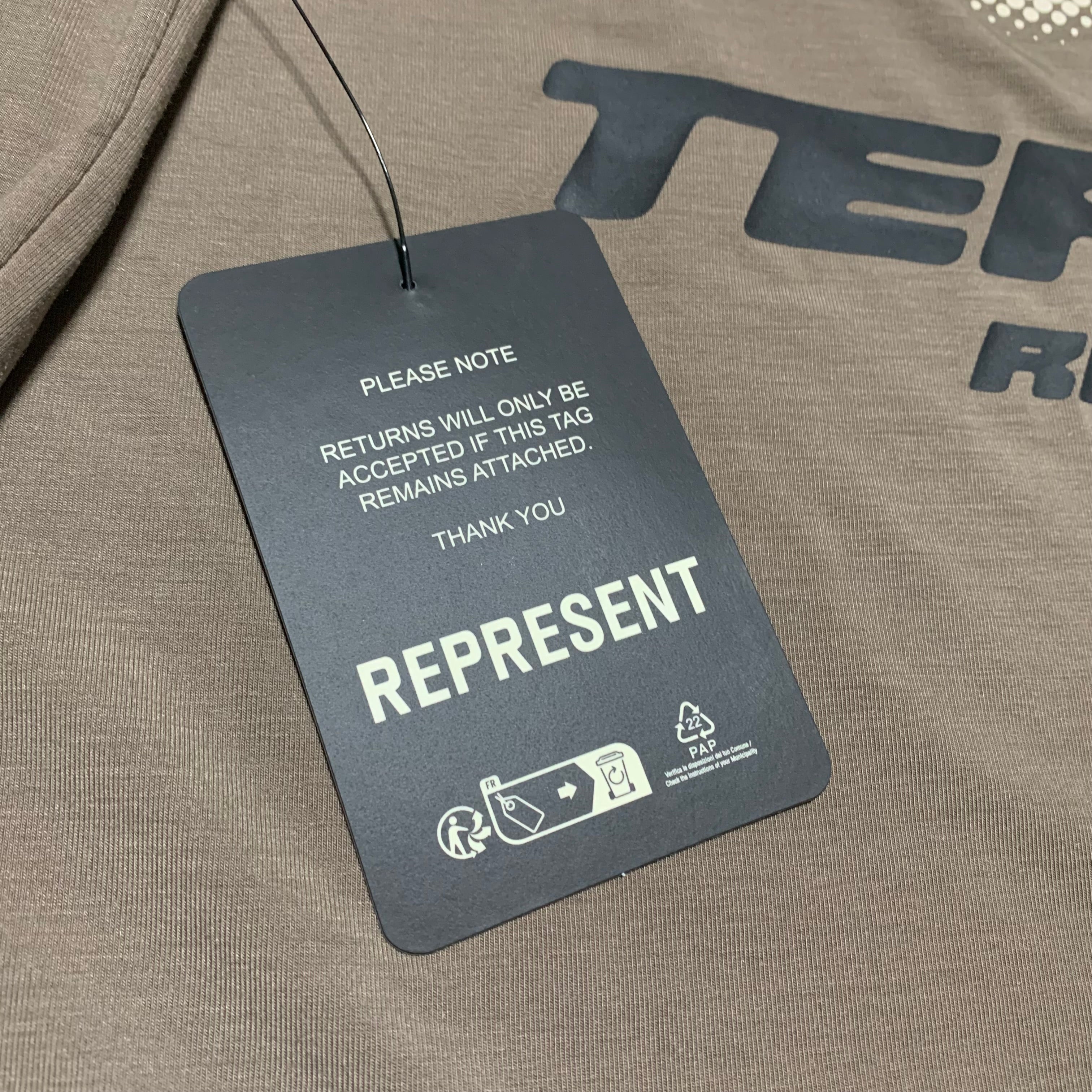 Represent Medium 247 Future Terrains Umber Oversized Tee