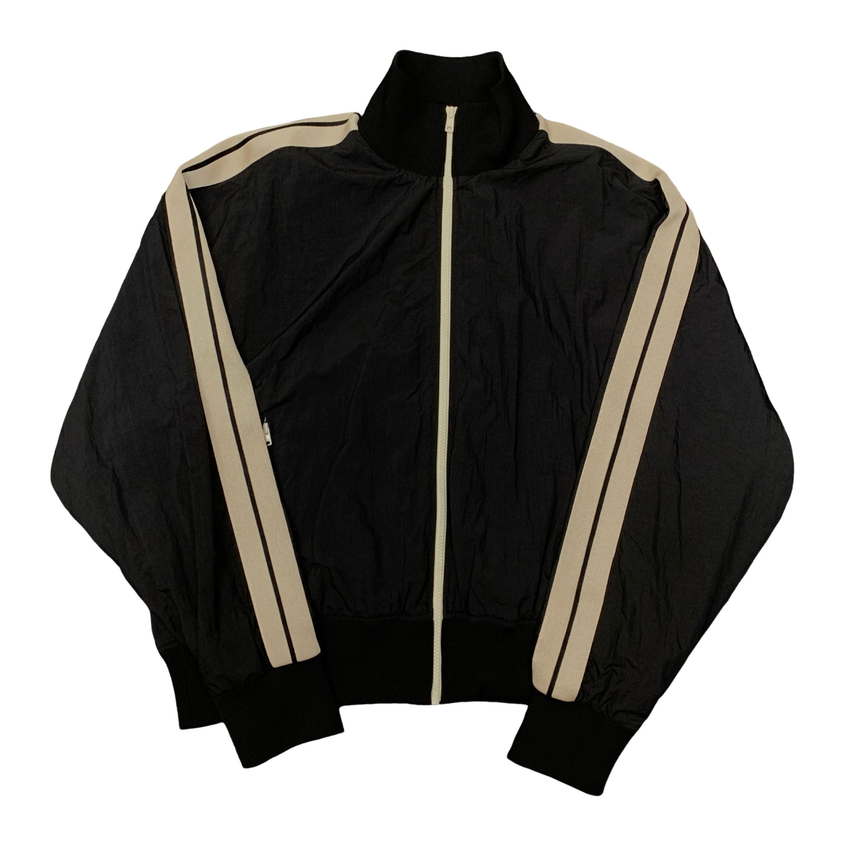 Palm Angels Large Jacket Black Classic Stripe Track Jacket Windbreaker
