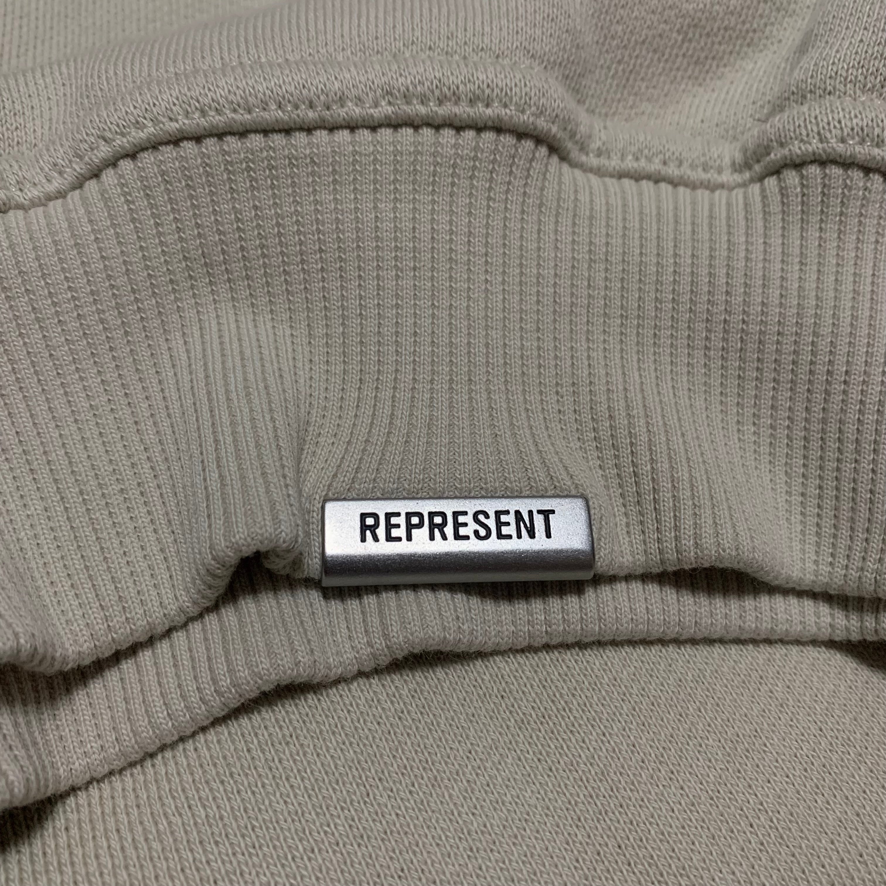 Represent Small Blanks Raglan Vintage White Sweater Sweatshirt Crewneck