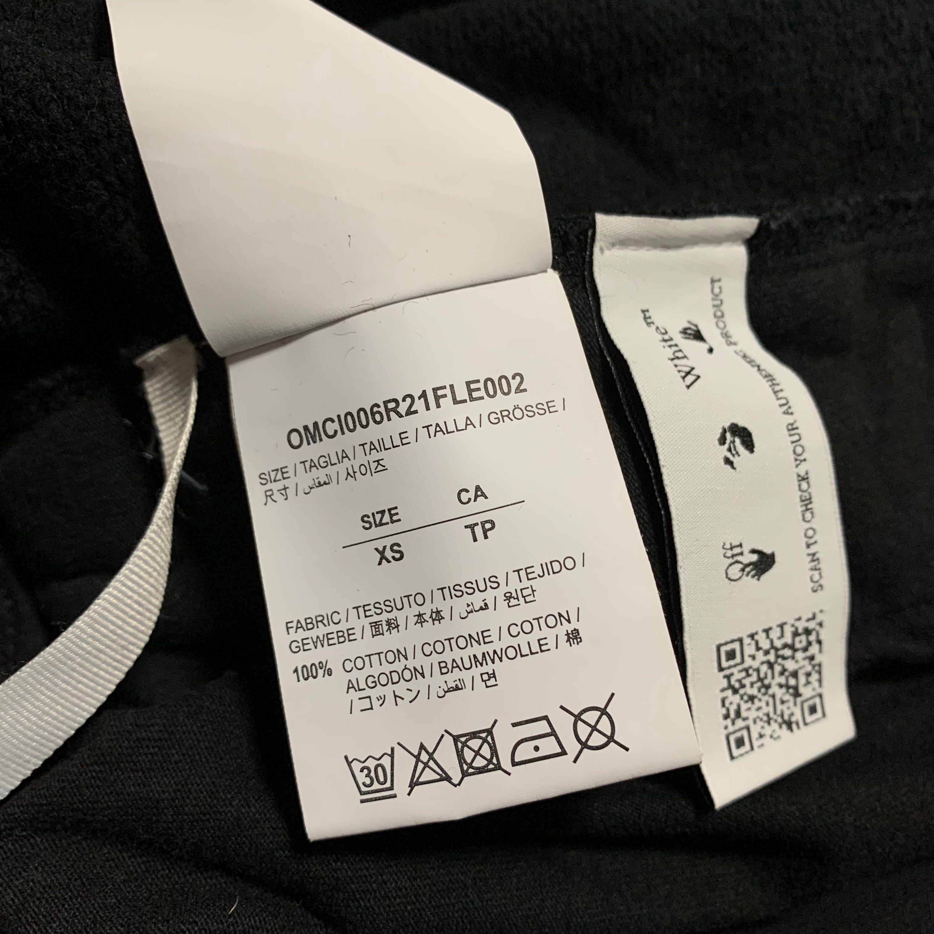 Off White XS Shorts Marker Diag Black Bottoms Virgil Abloh