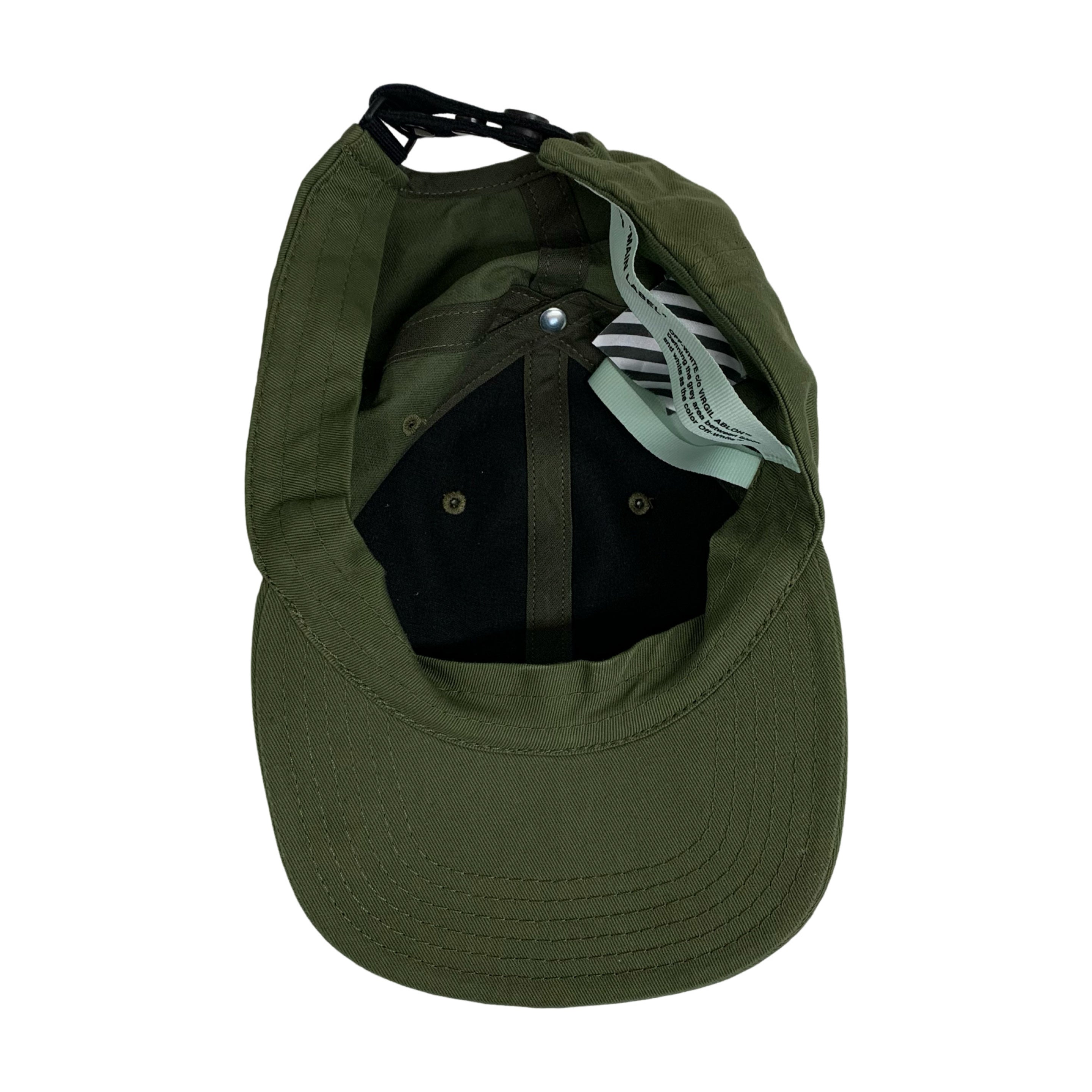 Off White Hat 'Off' Graphic Khaki Green Baseball Cap Virgil Abloh
