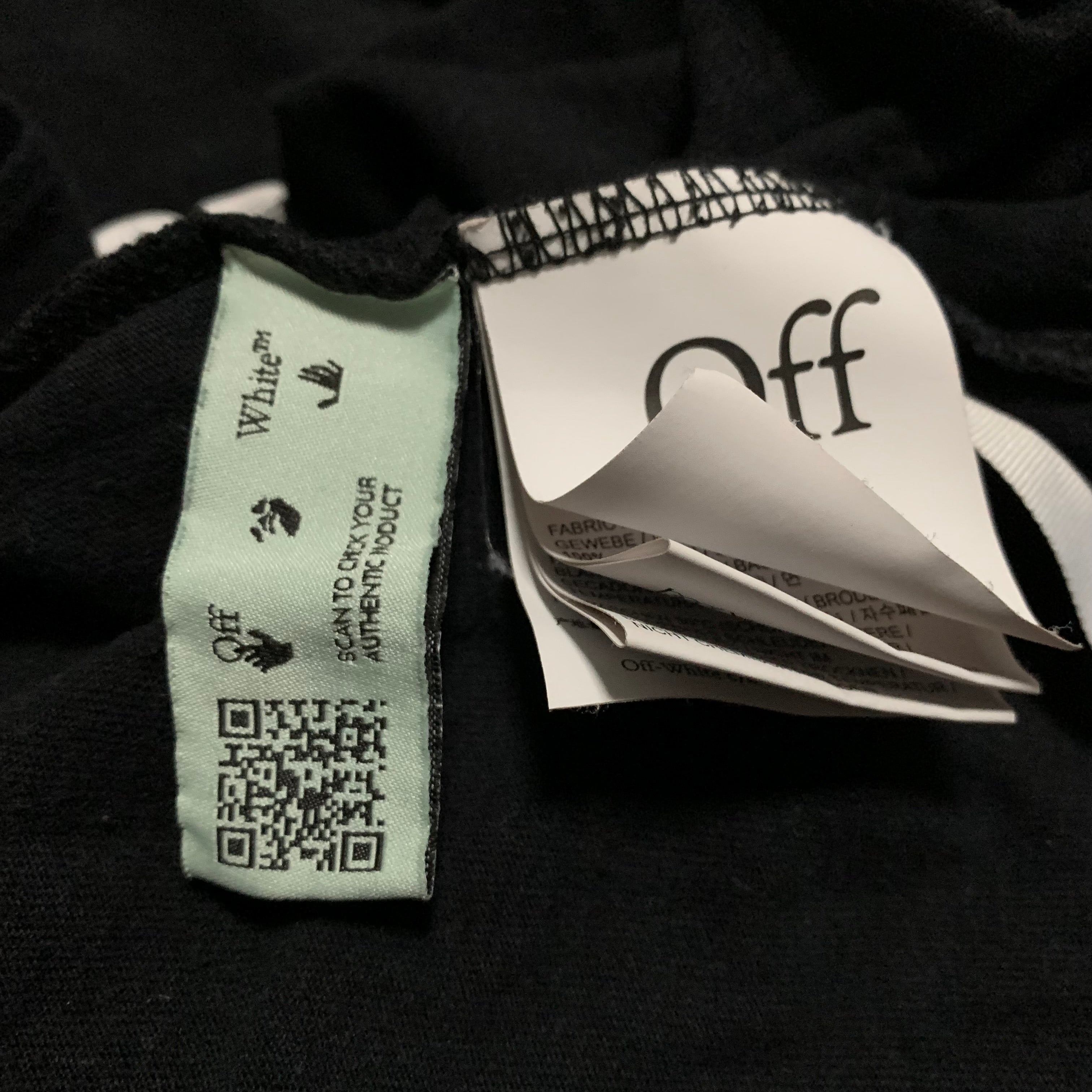 Off White XXS Painters Hand Black Tee Virgil Abloh