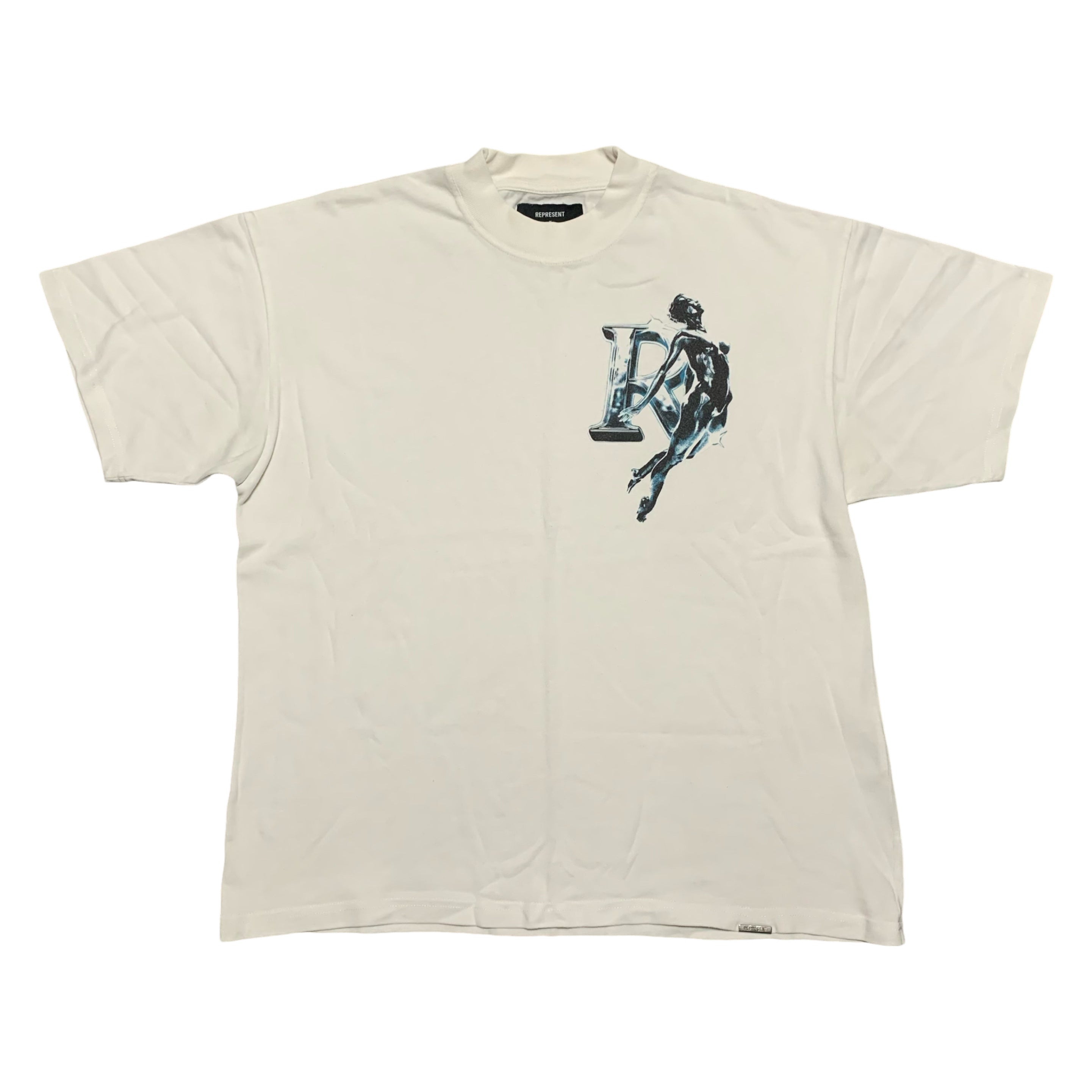 Represent Medium Chrome Angel Flat White Tee