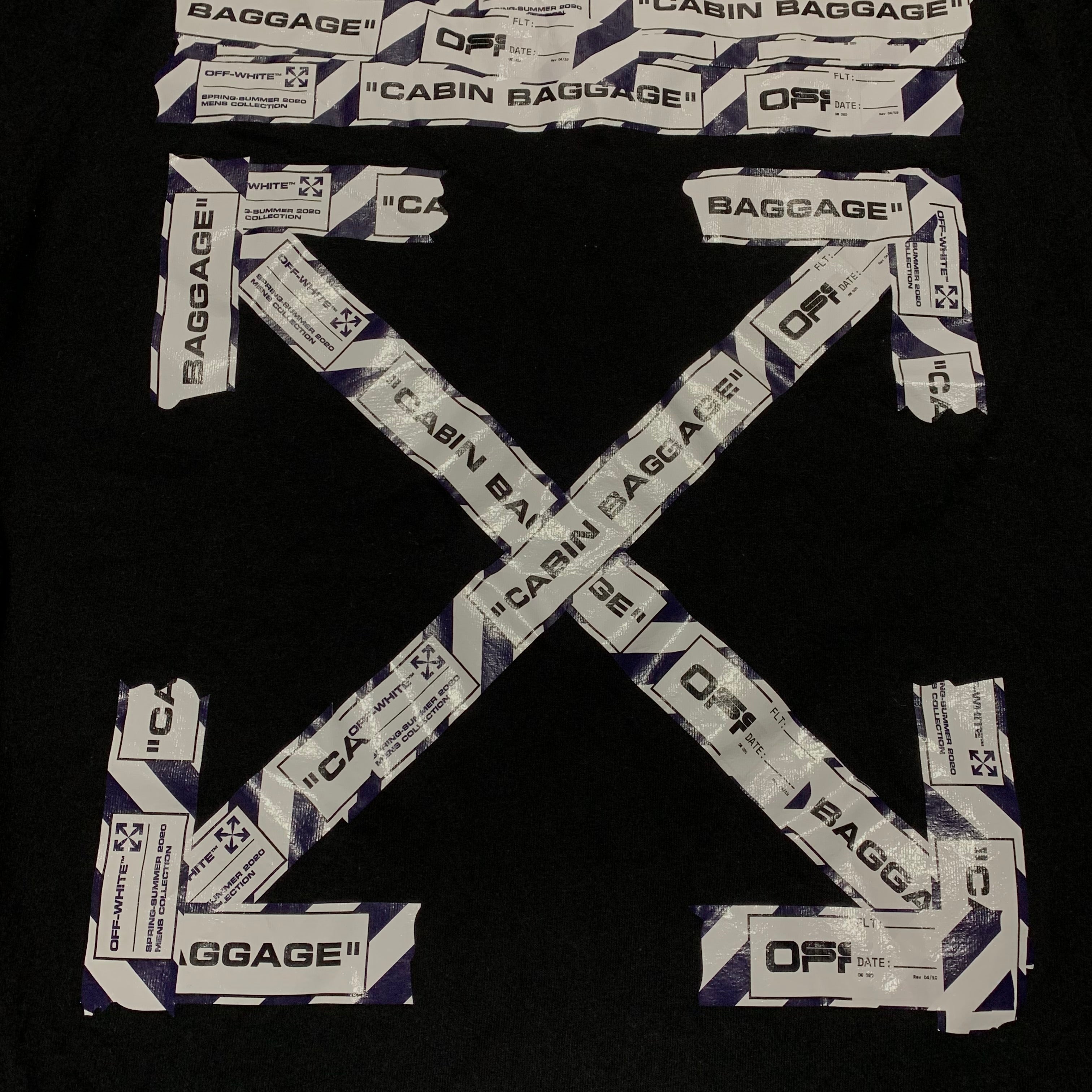 Off White XS Airport Arrows Black Tee Virgil Abloh