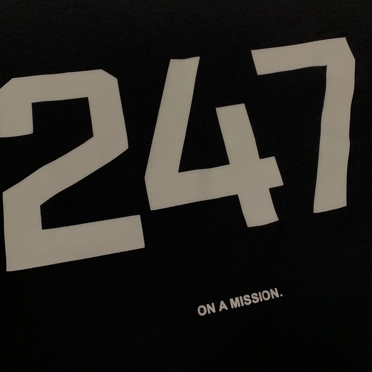 Represent Large Tee 247 On A Mission Black Gym T-Shirt